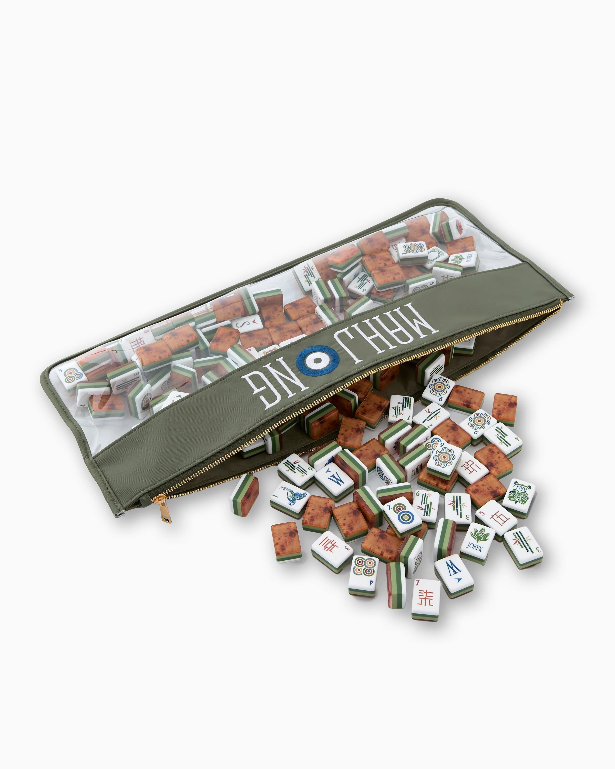 Oh My Mahjong Forest Green Mahjong Bag - Image 2