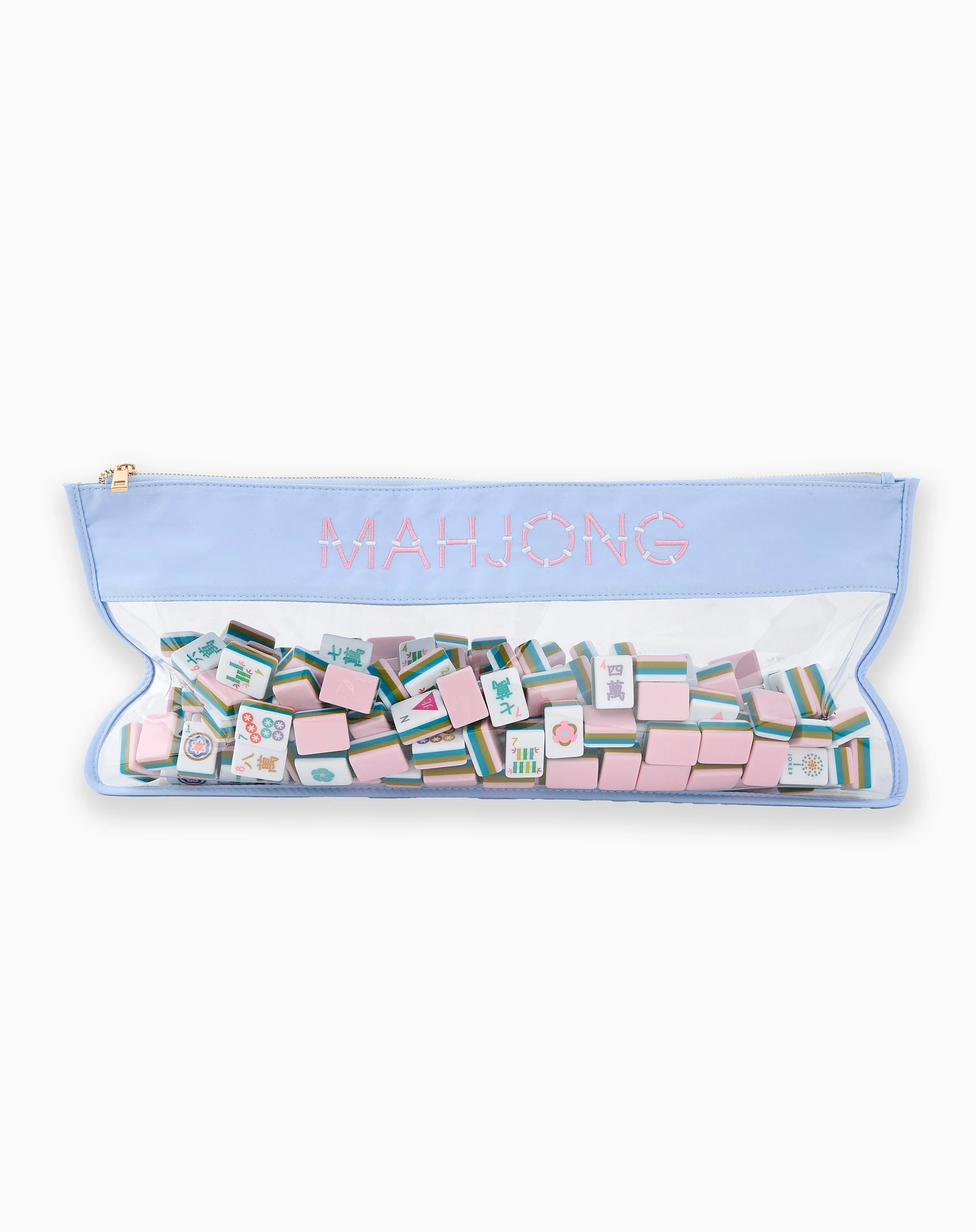 Oh My Mahjong Light Blue Bamboo Mahjong Bag - Image 4