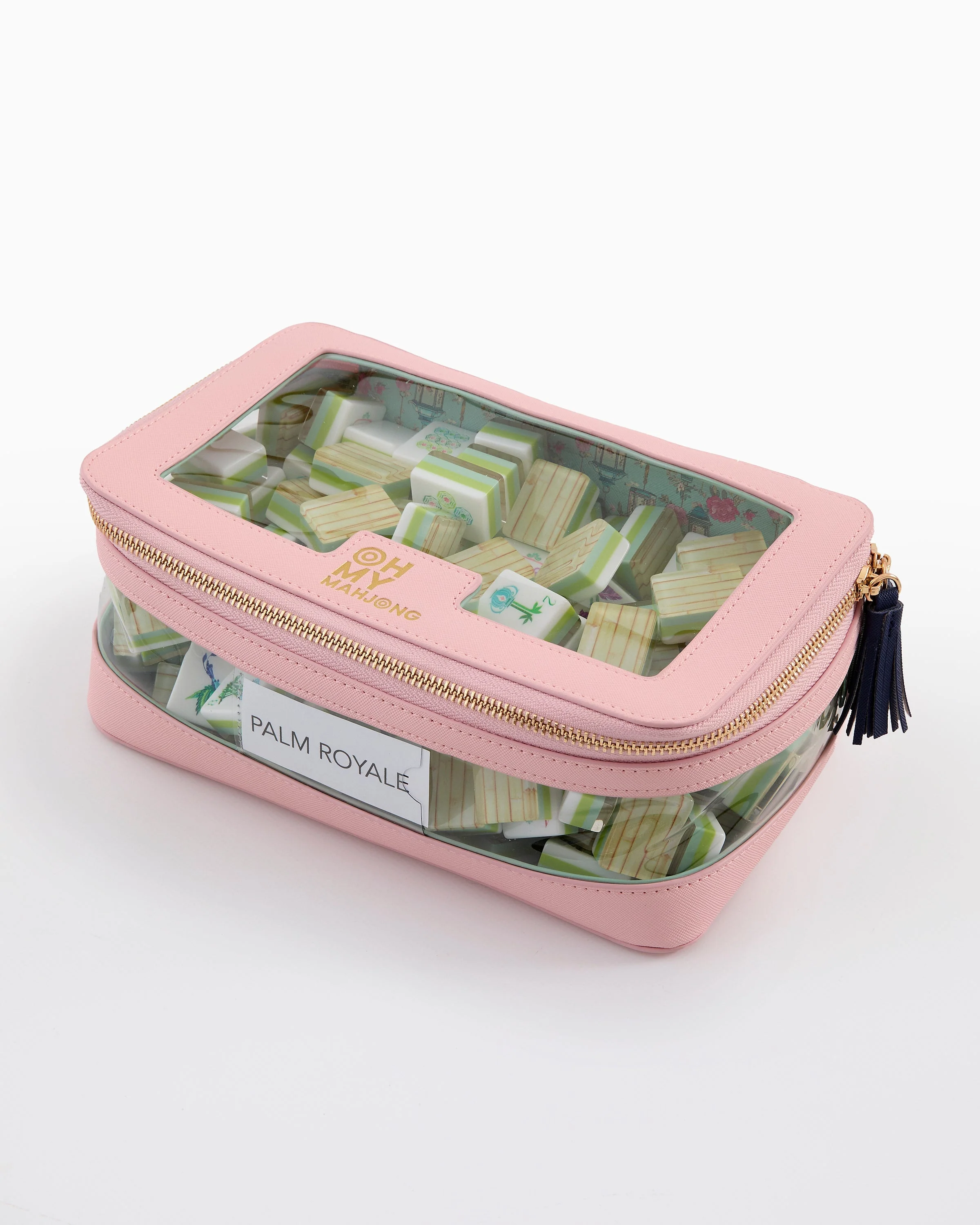 Oh My Mahjong Light Pink Tile Storage Bag - Image 3