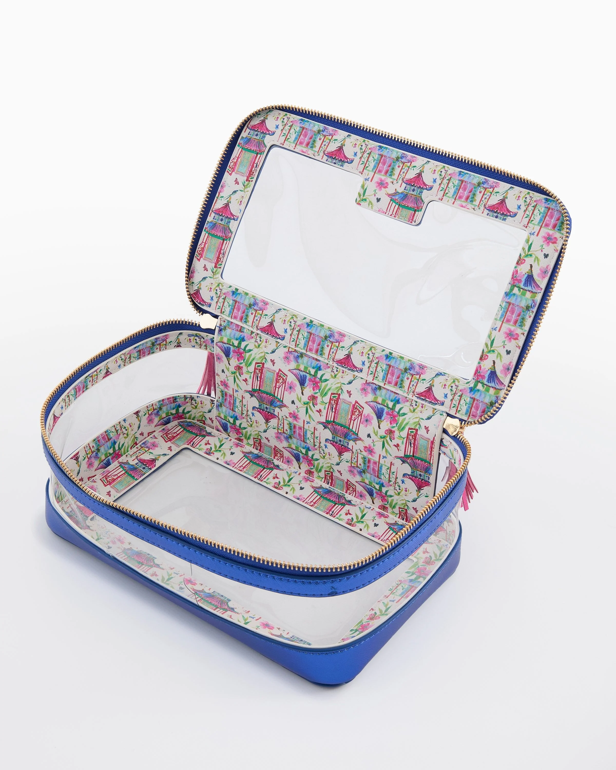 Oh My Mahjong Metallic Blue Tile Storage Bag - Image 2