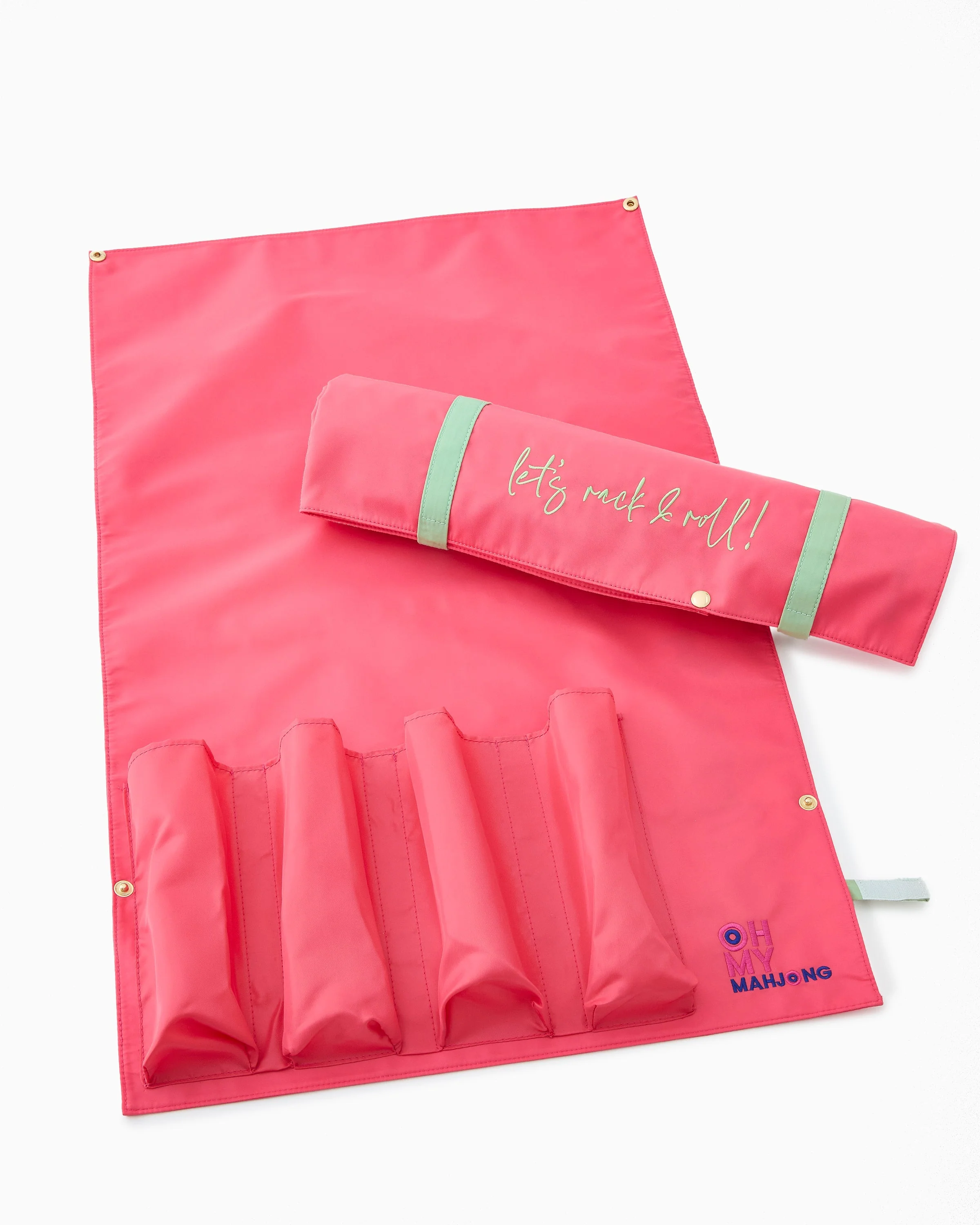 Oh My Mahjong Strawberry Pink Let's Rack & Roll Bag - Image 3