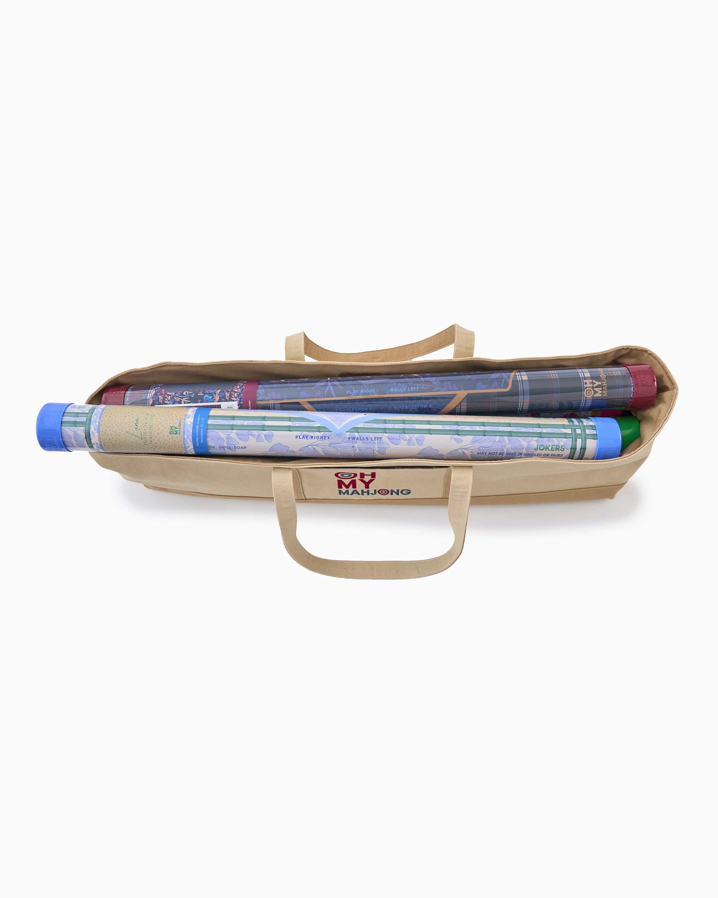 Oh My Mahjong Taupe Mat Storage Bag - Image 3