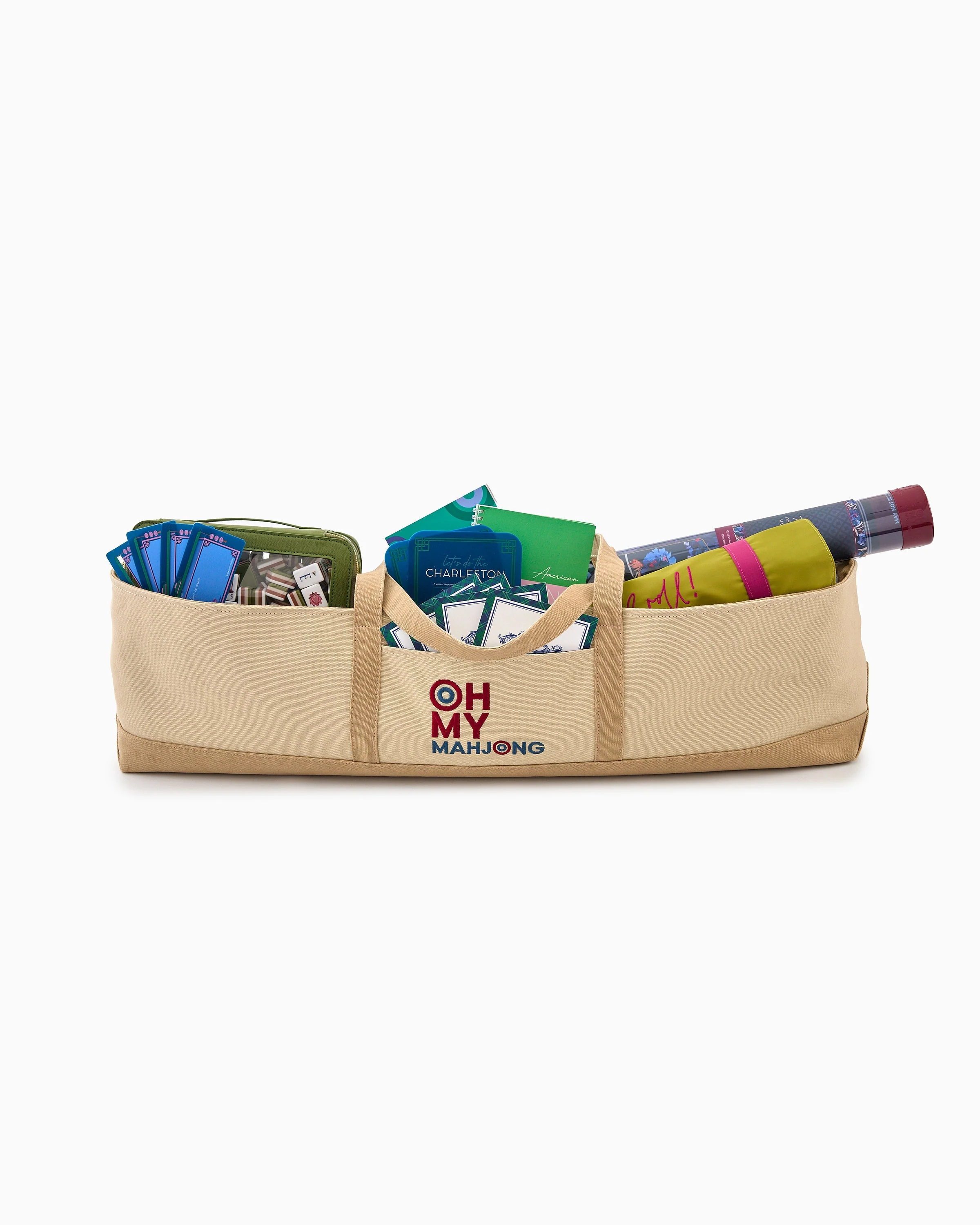 Oh My Mahjong Taupe Mat Storage Bag - Image 6