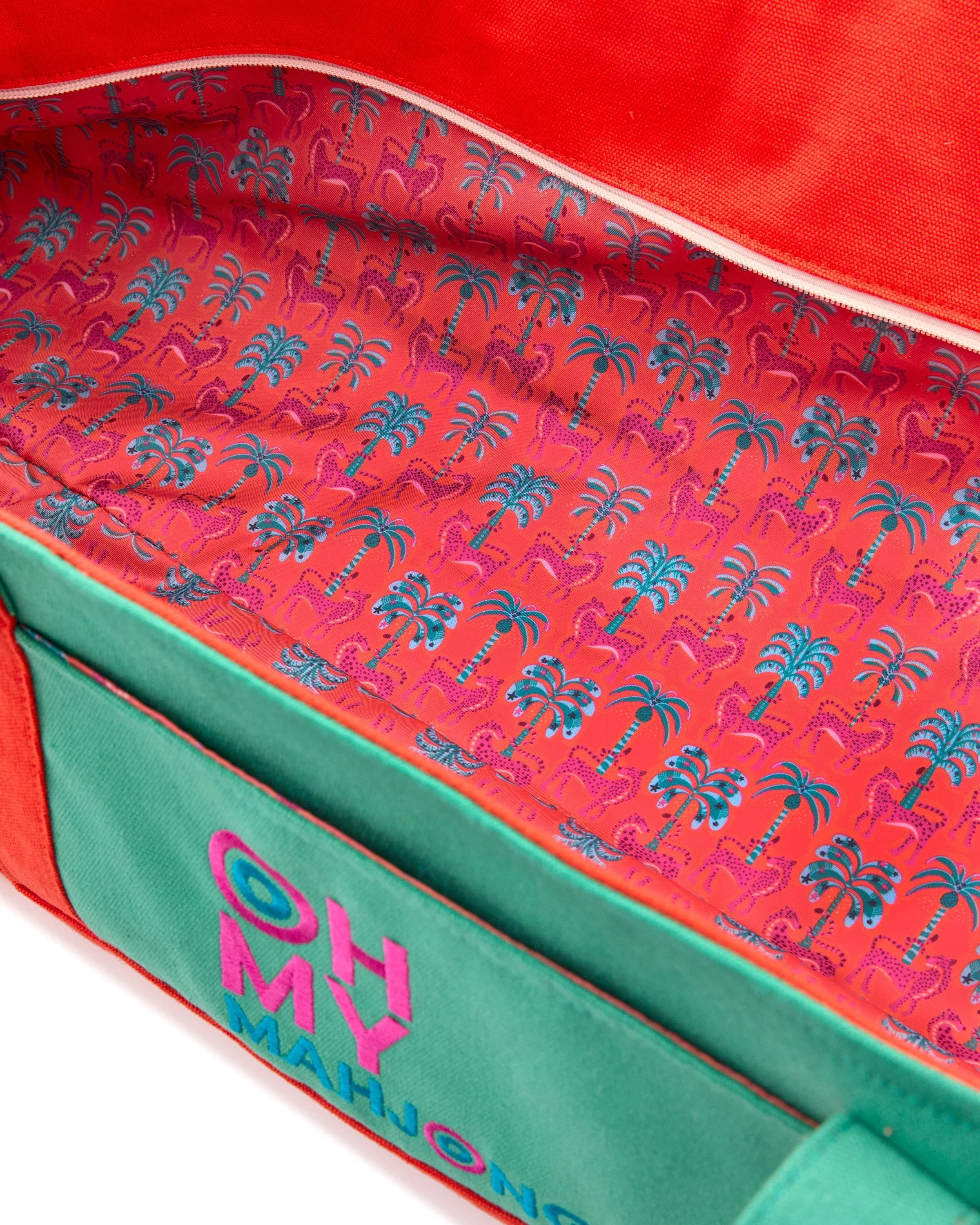 Oh My Mahjong Teal Mat Storage Bag - Image 2