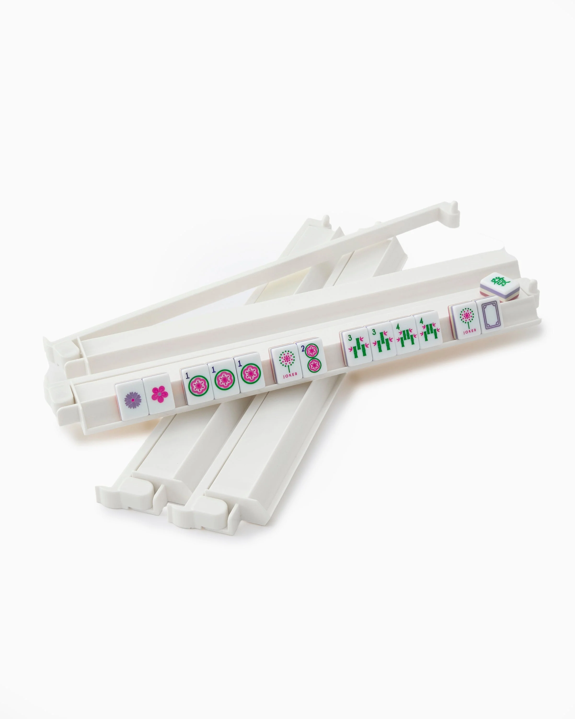 Oh My Mahjong White Acrylic Rack & Pusher Set - Image 2