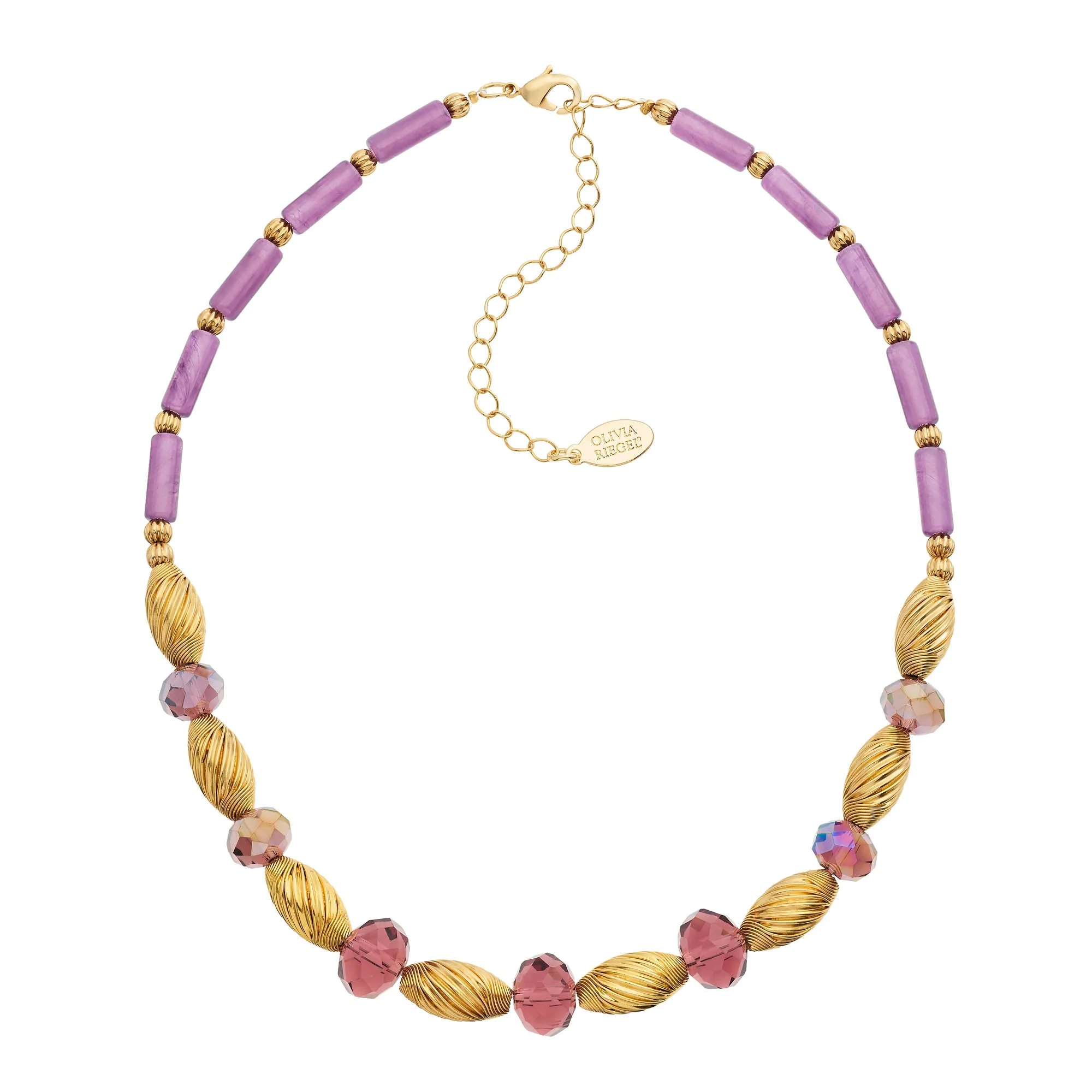 Olivia Riegel Amethyst Bead Necklace Purple - Image 4