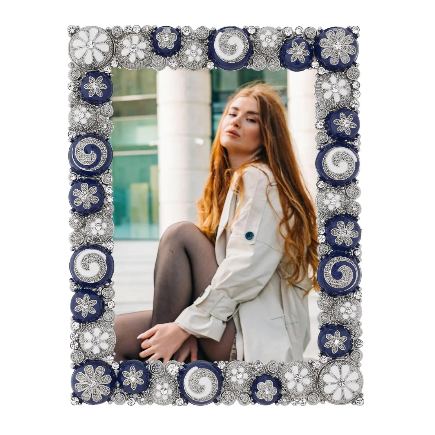 Olivia Riegel Blue & White Charisma 5" x 7" Picture Frame - Image 2