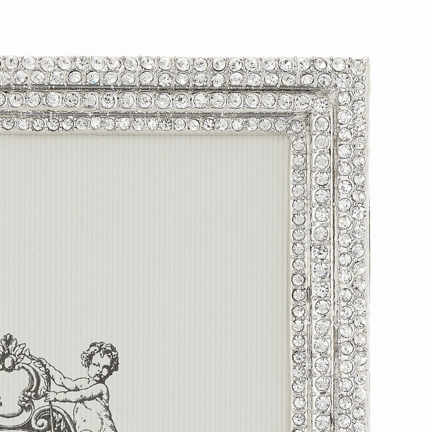 Olivia Riegel Classic Crystal Pavé Picture Frame Silver 8" x 10" - Image 2