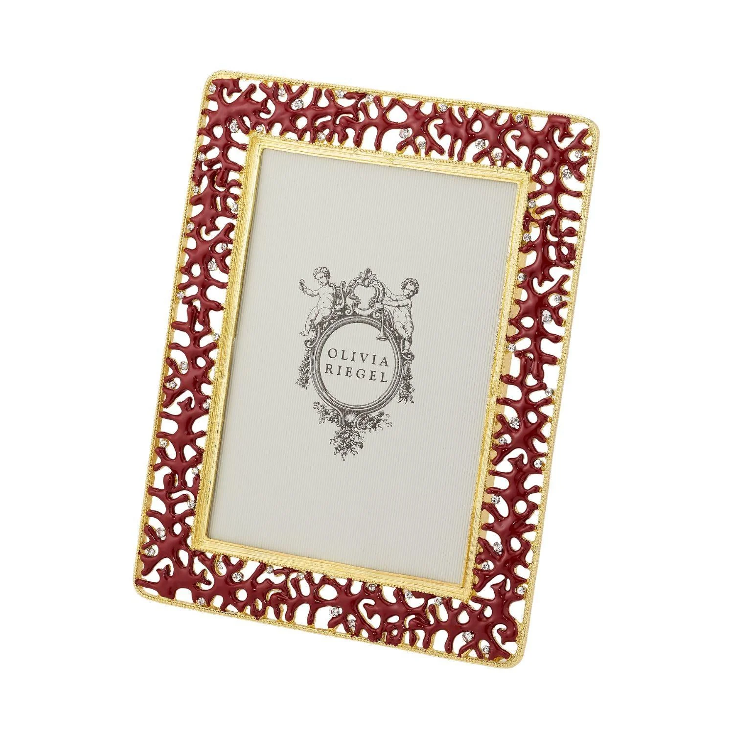 Olivia Riegel Coral Enamel Picture Frame 5" x 7" Red - Image 5