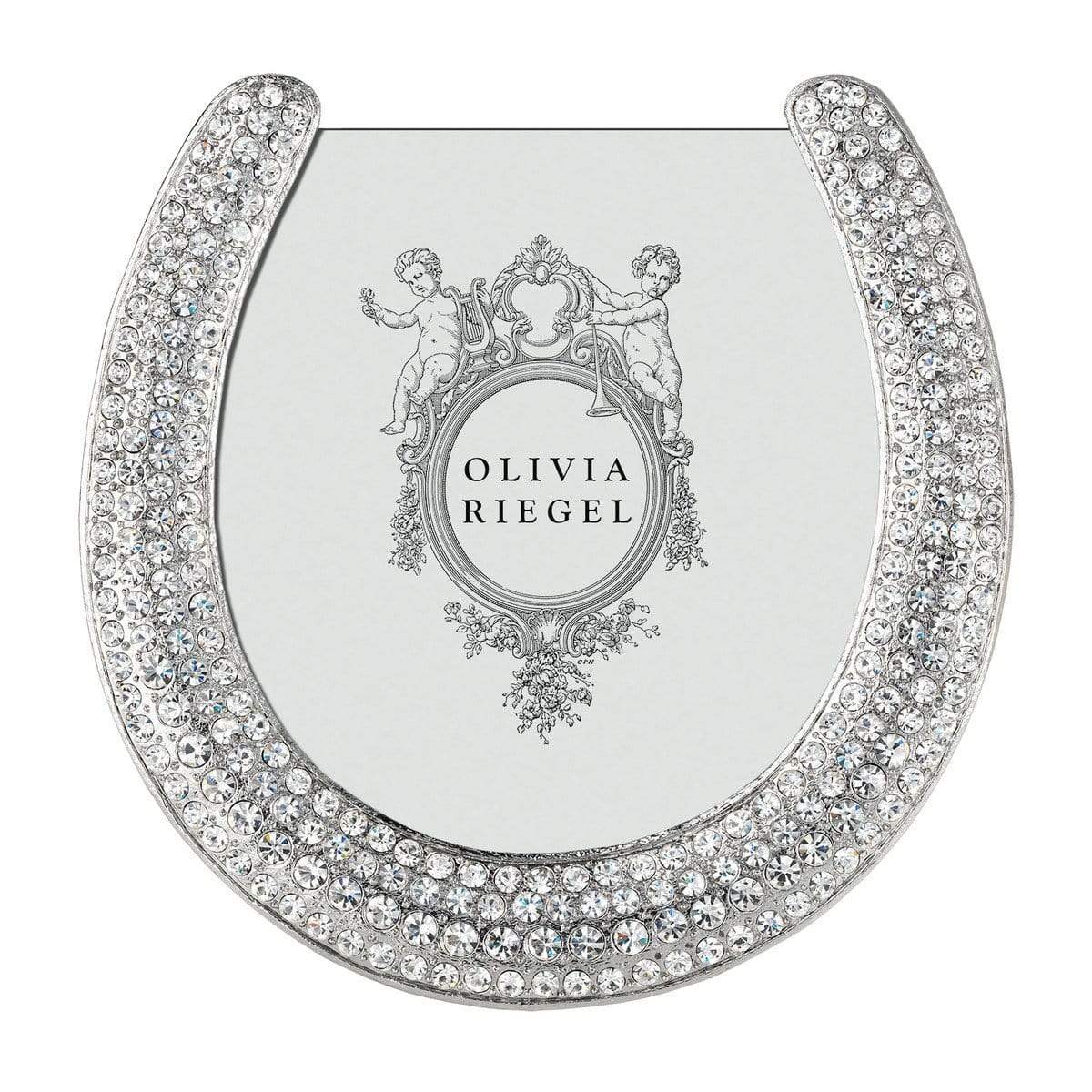 Olivia Riegel Crystal Silver Horseshoe 3.5" Frame