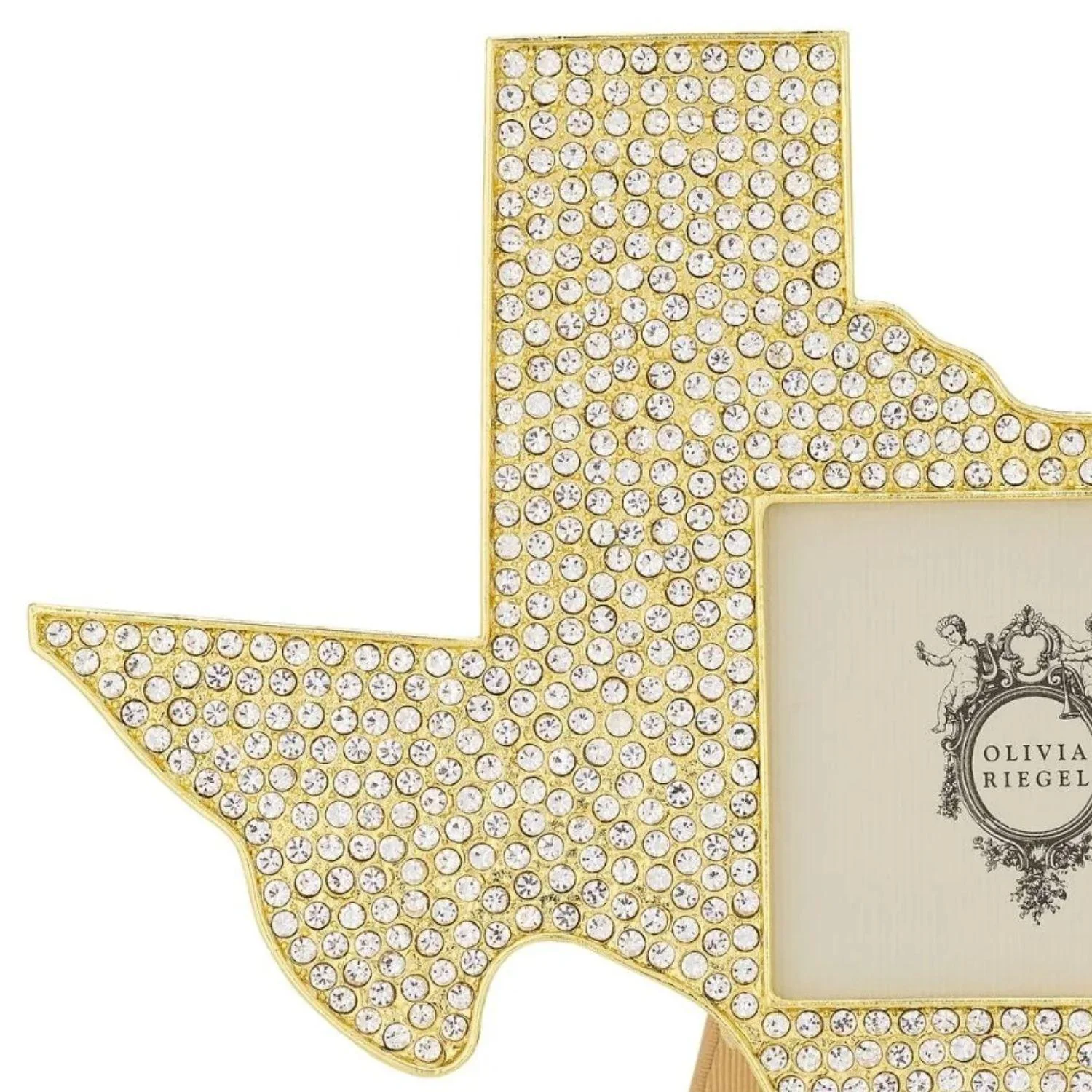 Olivia Riegel Crystal Texas Picture Frame Gold 3" x 3" - Image 5