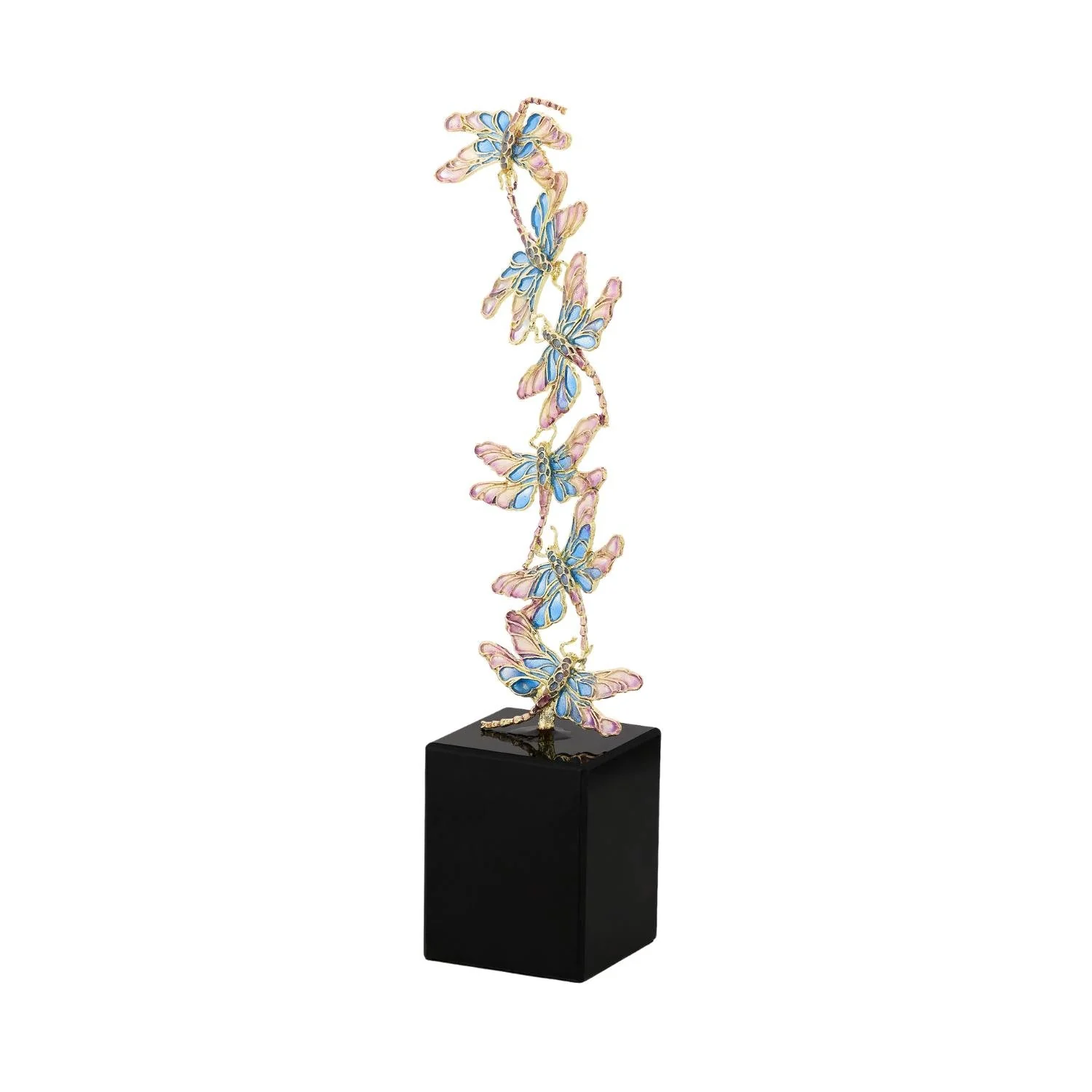 Olivia Riegel Enamel Dragonfly Sculpture Blue