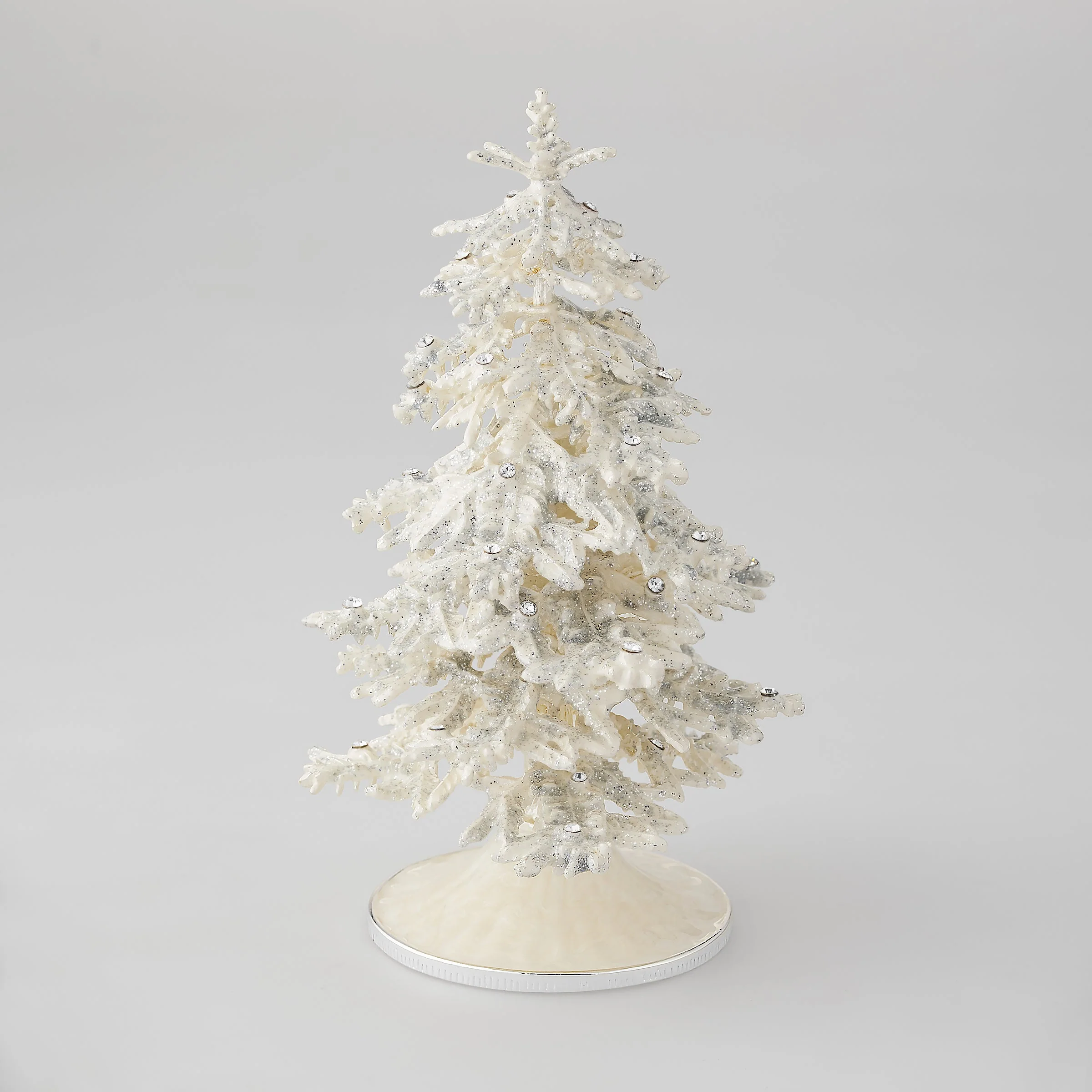 Olivia Riegel Flocked Enamel Christmas Tree White Large - Image 6