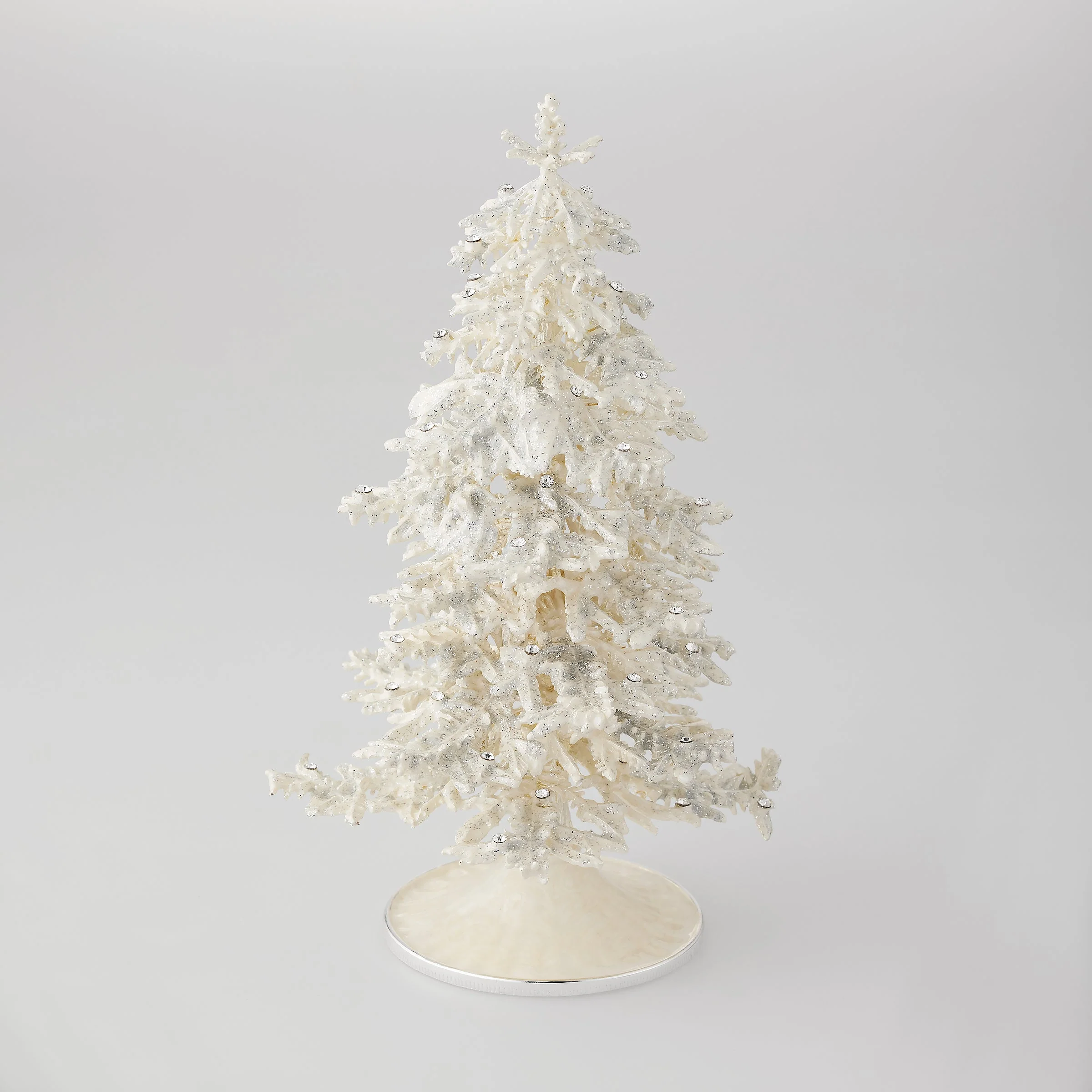 Olivia Riegel Flocked Enamel Christmas Tree White Mediium - Image 3