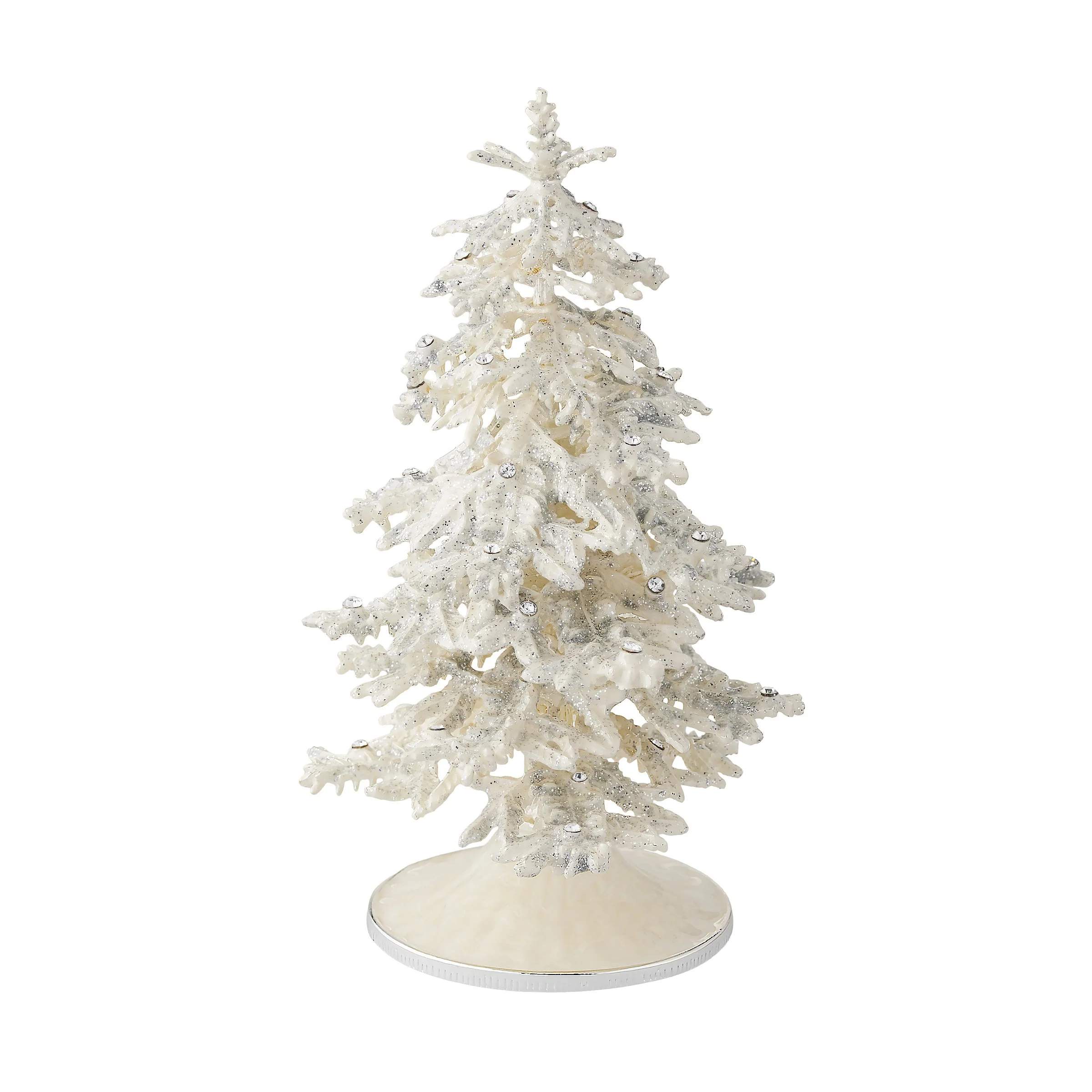 Olivia Riegel Flocked Enamel Christmas Tree White Mediium - Image 5