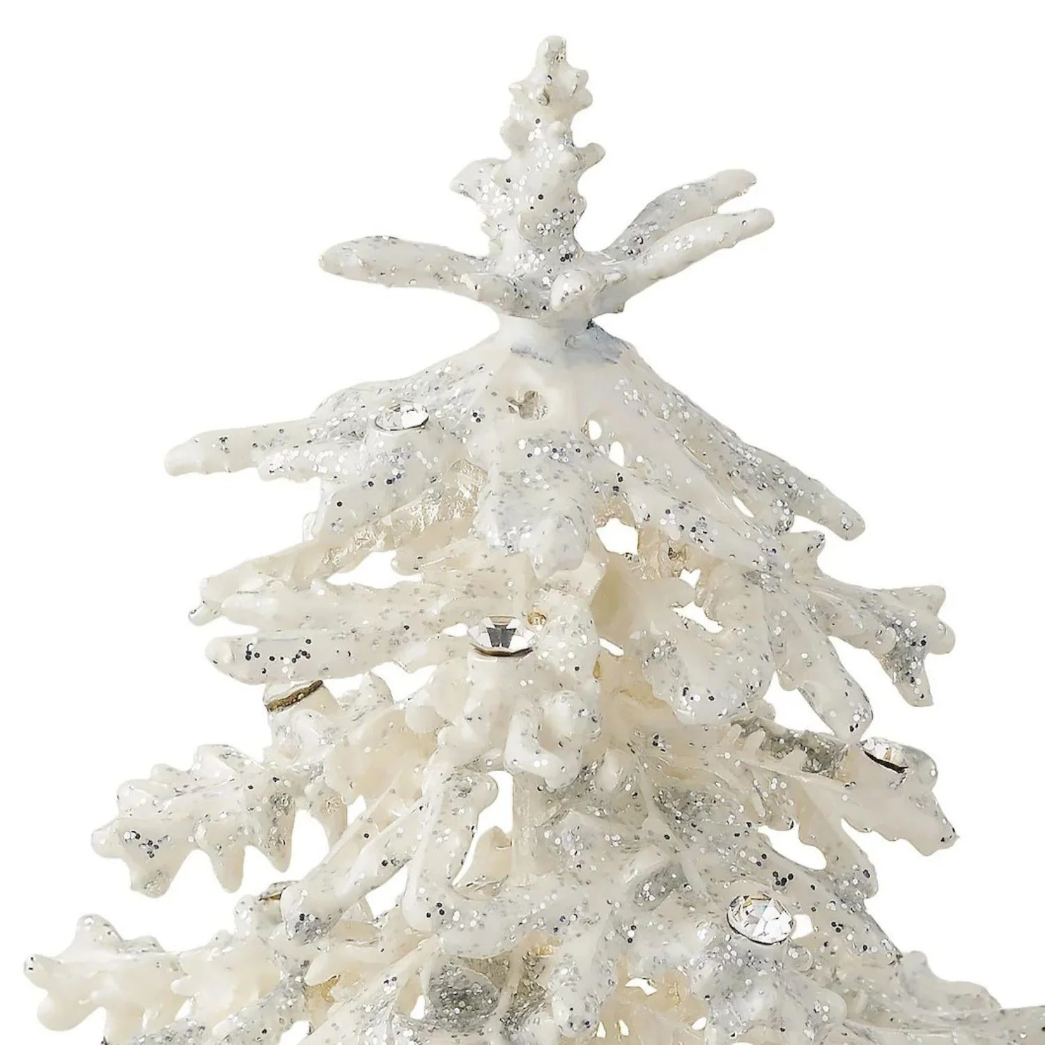 Olivia Riegel Flocked Enamel Christmas Tree White Mediium - Image 7