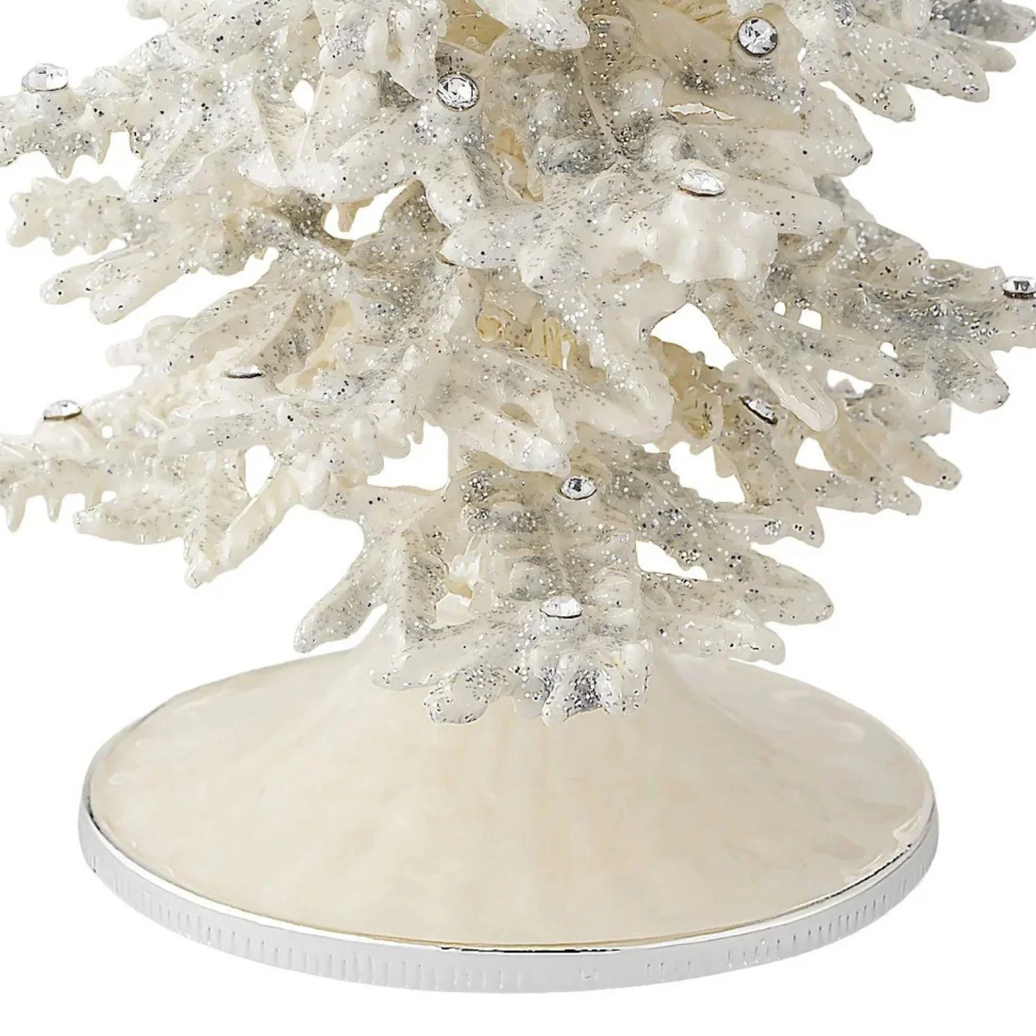Olivia Riegel Flocked Enamel Christmas Tree White Mediium - Image 8