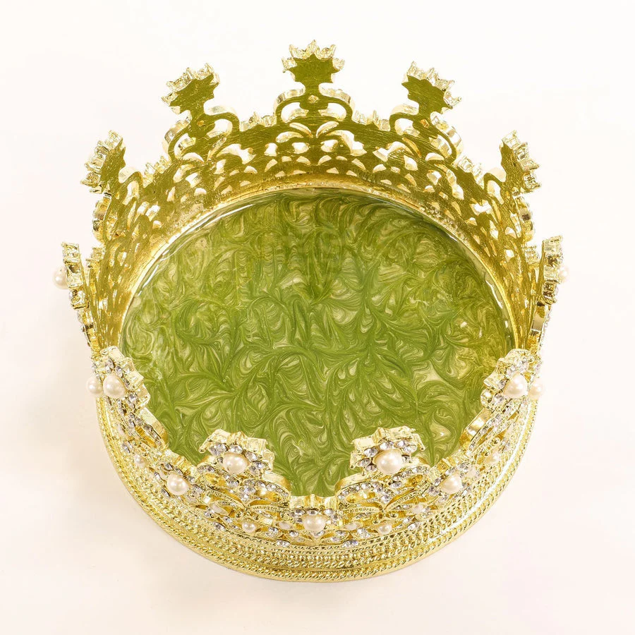 Olivia Riegel Gold Diana Crown Wine Coaster/Candleholder - Image 2