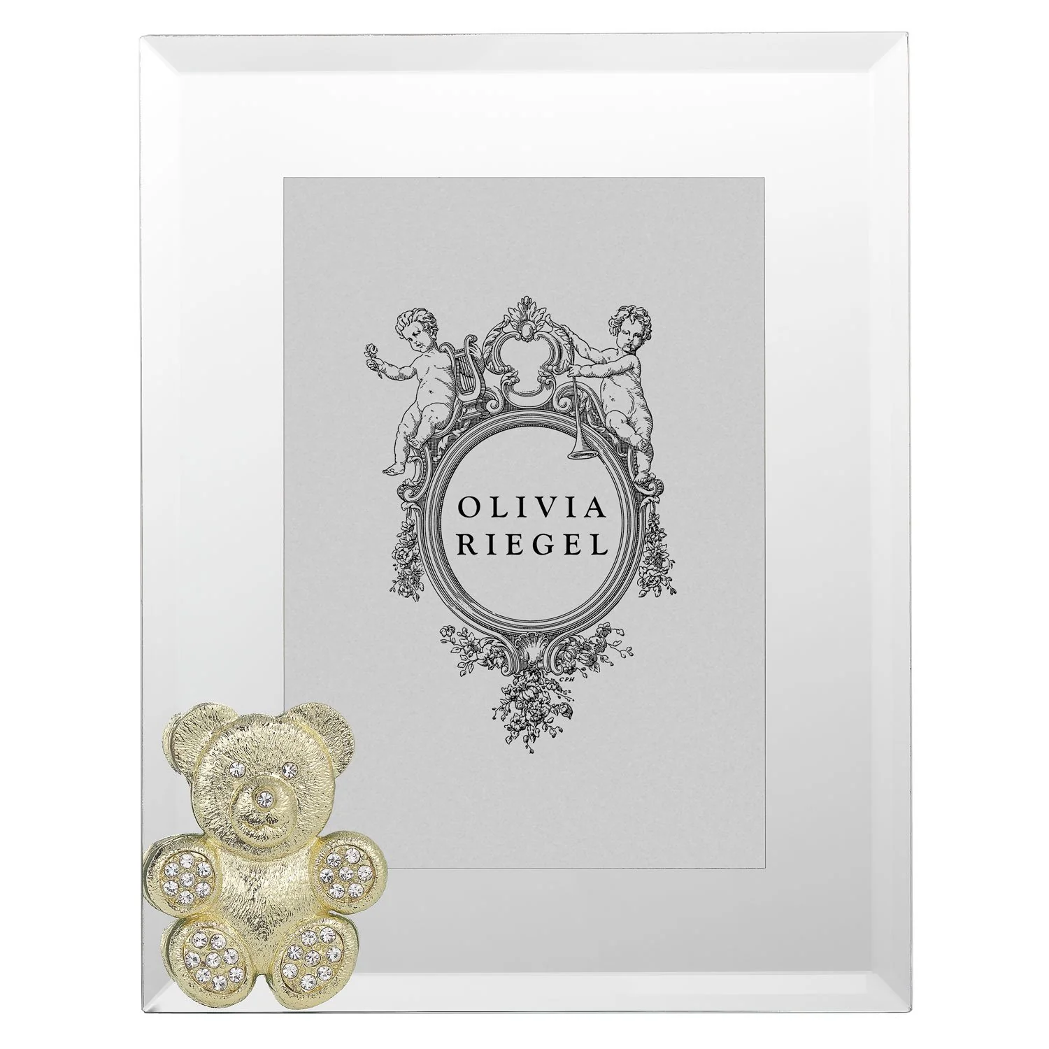 Olivia Riegel Gold Teddy Bear 5" x 7" Frame - Image 2