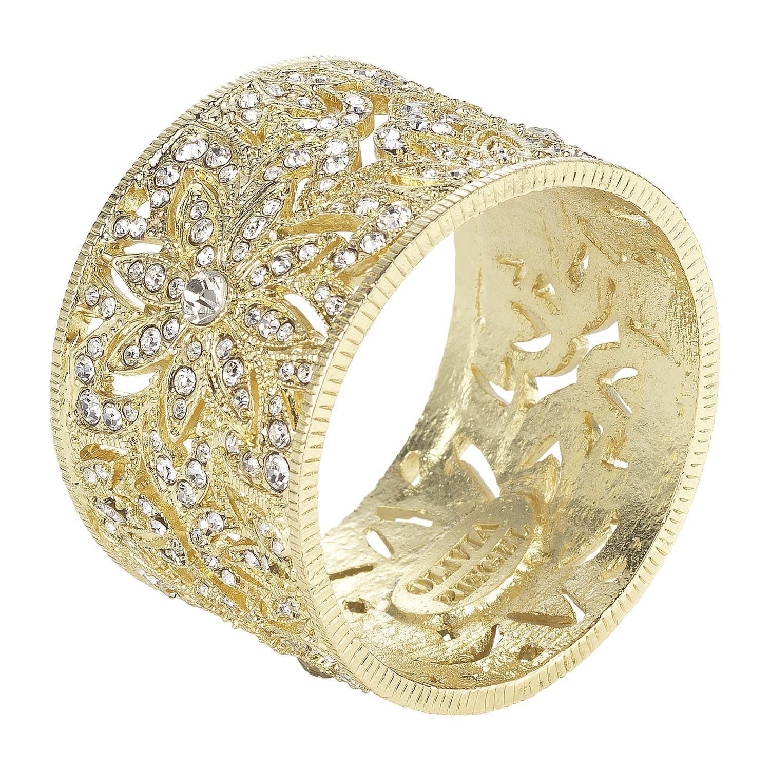 Olivia Riegel Gold Windor Napkin Ring Set Of 4
