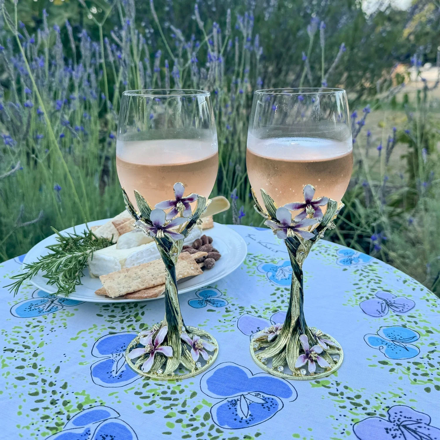 Olivia Riegel Orchid Delight Wine Glass (Set of 2) Multicolor - Image 2