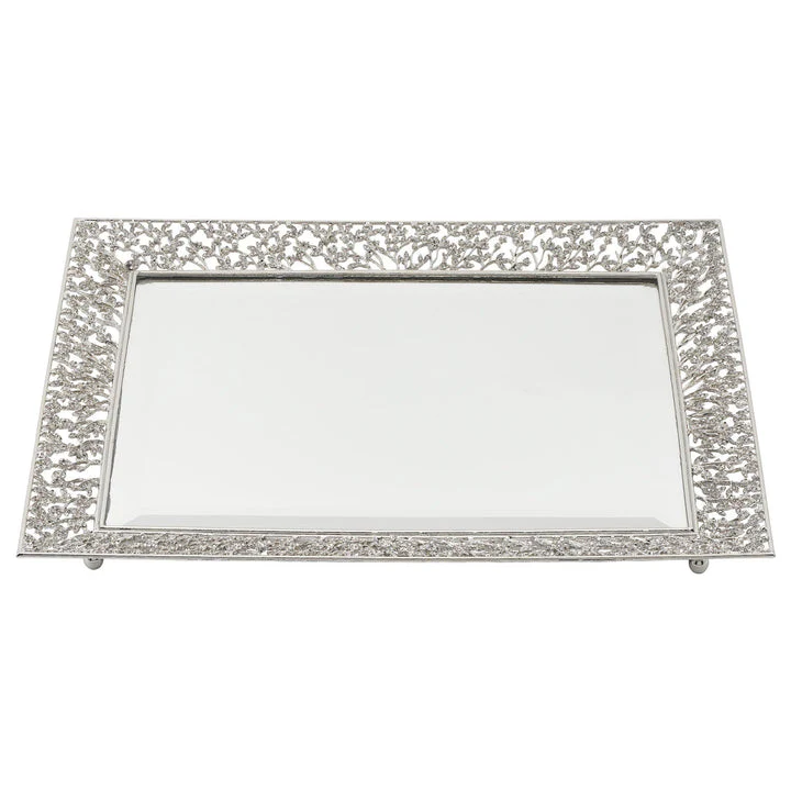 Olivia Riegel Silver Isadora Beveled Mirror Tray