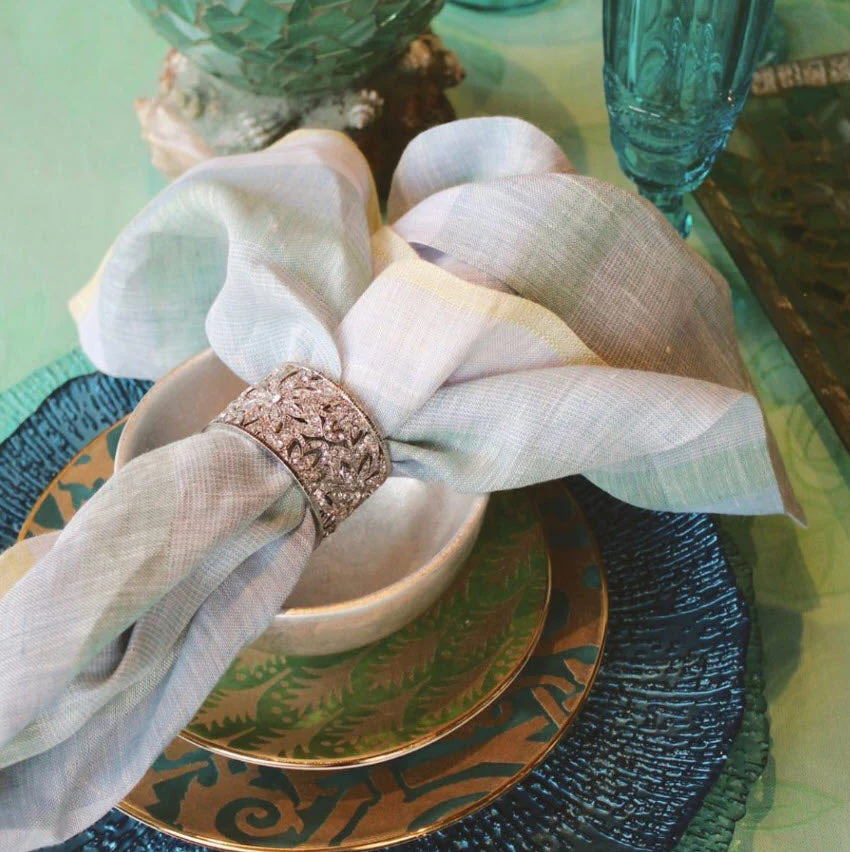 Olivia Riegel Silver Windor Napkin Ring Set Of 4 - Image 4