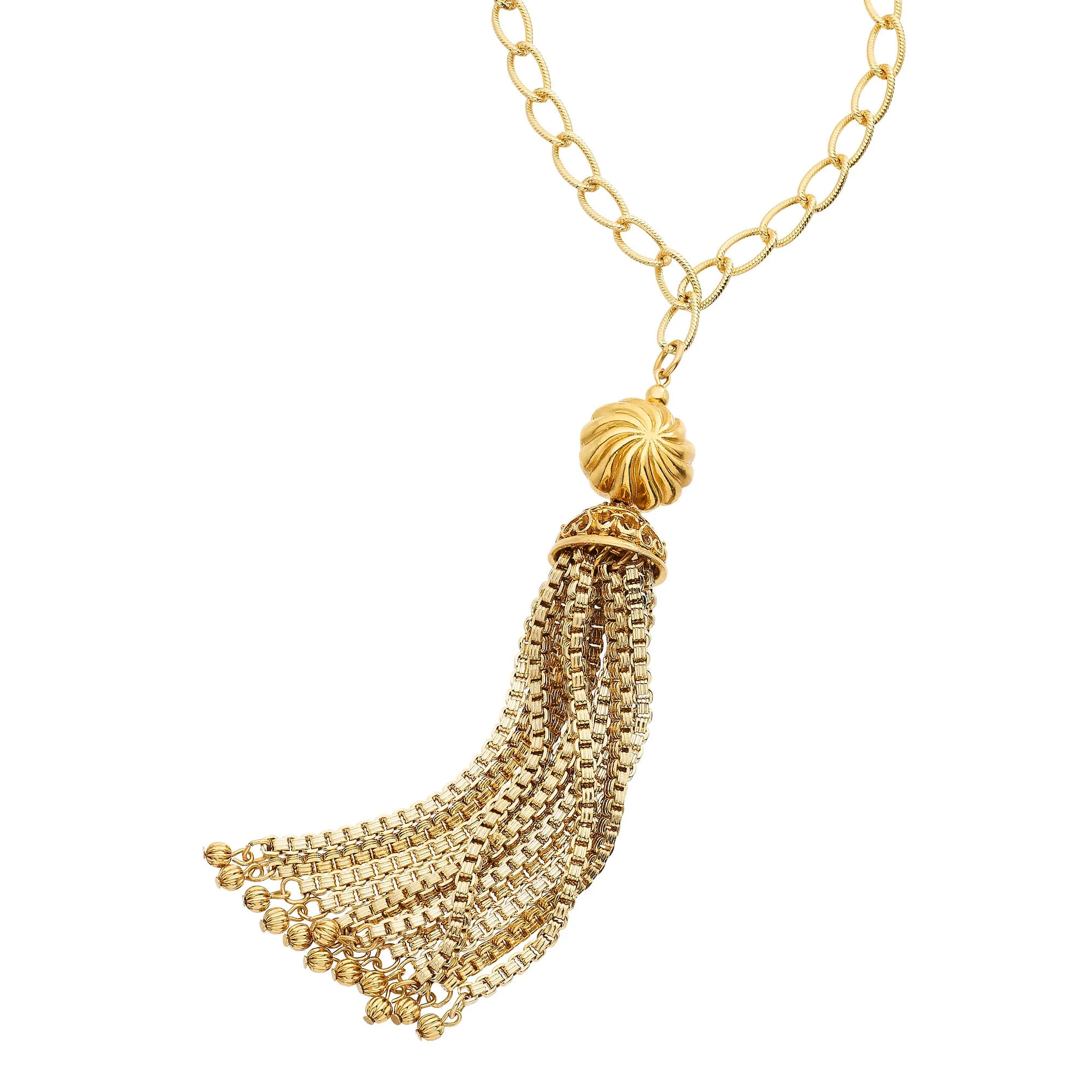 Olivia Riegel Tassel Pendant Necklace Gold - Image 3