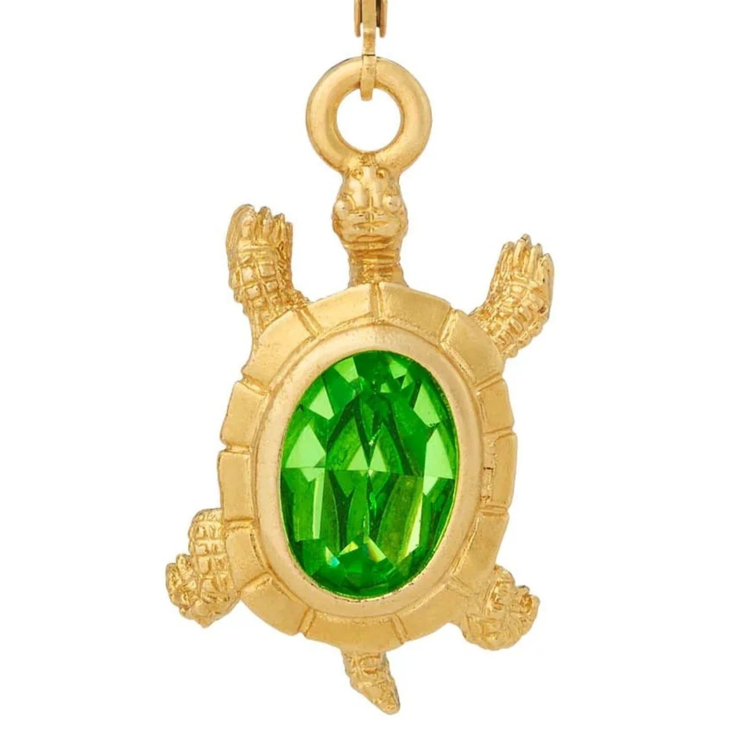 Olivia Riegel Turtle Drop Earrings Peridot - Image 3