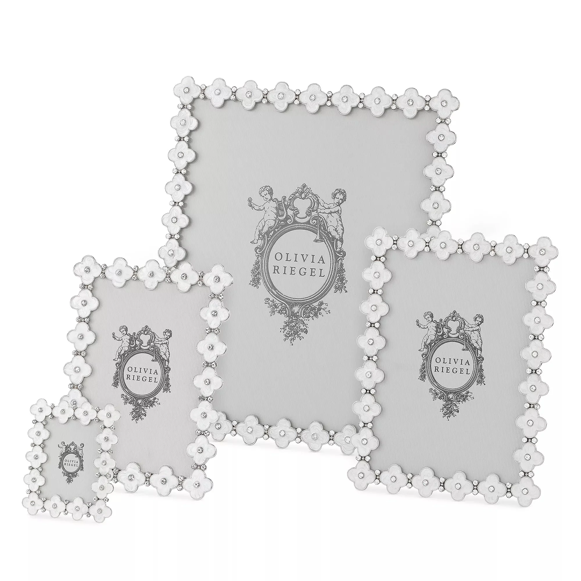 Olivia Riegel White Enamel Clover 2.5" x 3.5" Frame - Image 3