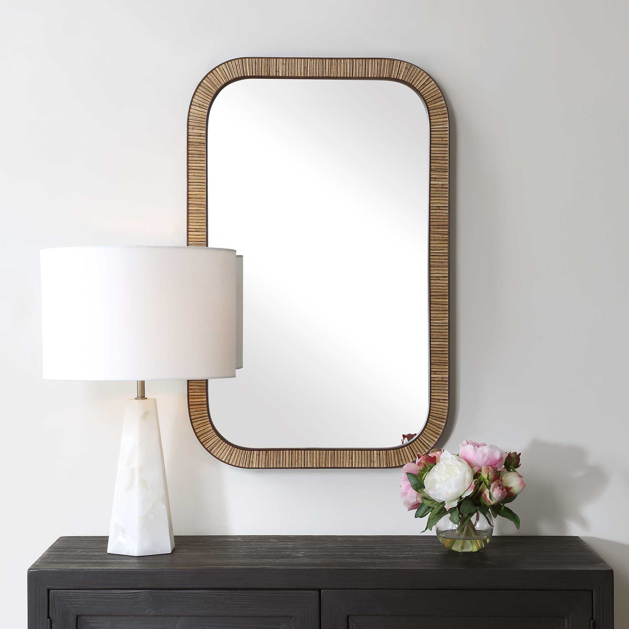 Organic Rattan Style Mirror - Image 2