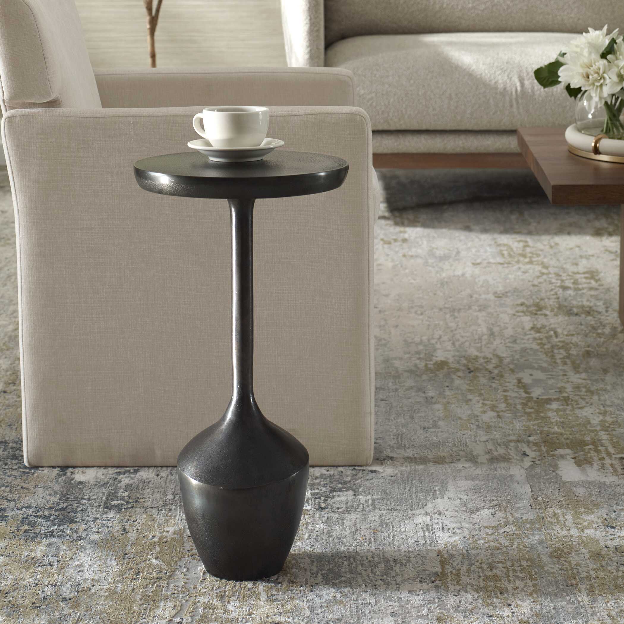 Organic Worn Look Accent Table - Image 2