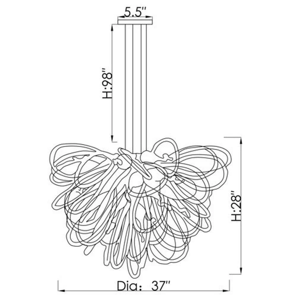 Orion Chandelier Aqua Small by Viz Glass - Image 2