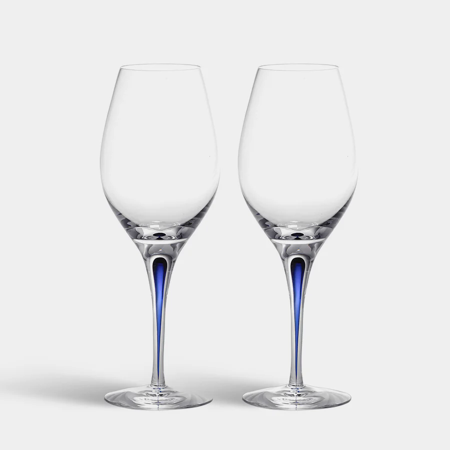 Orrefors Blue Intermezzo Blue Balance Set of 2