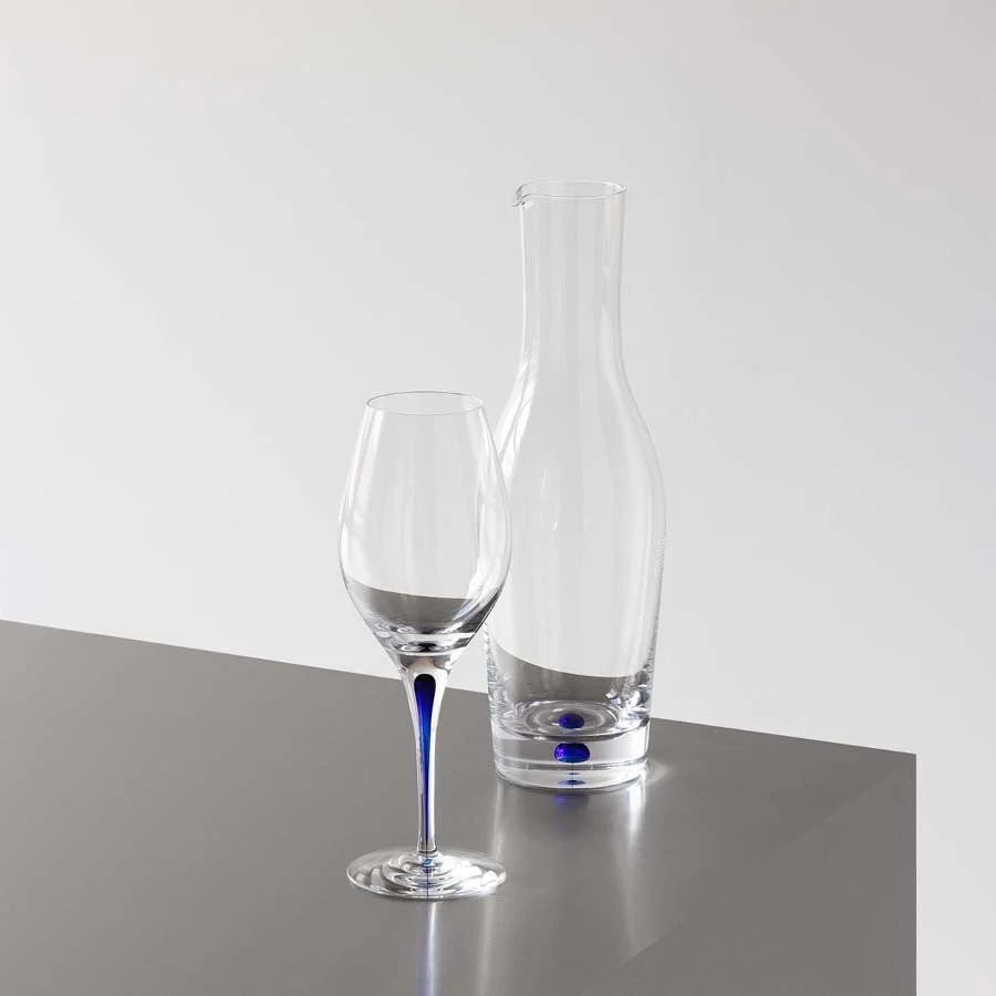 Orrefors Blue Intermezzo Blue Balance Set of 2 - Image 2