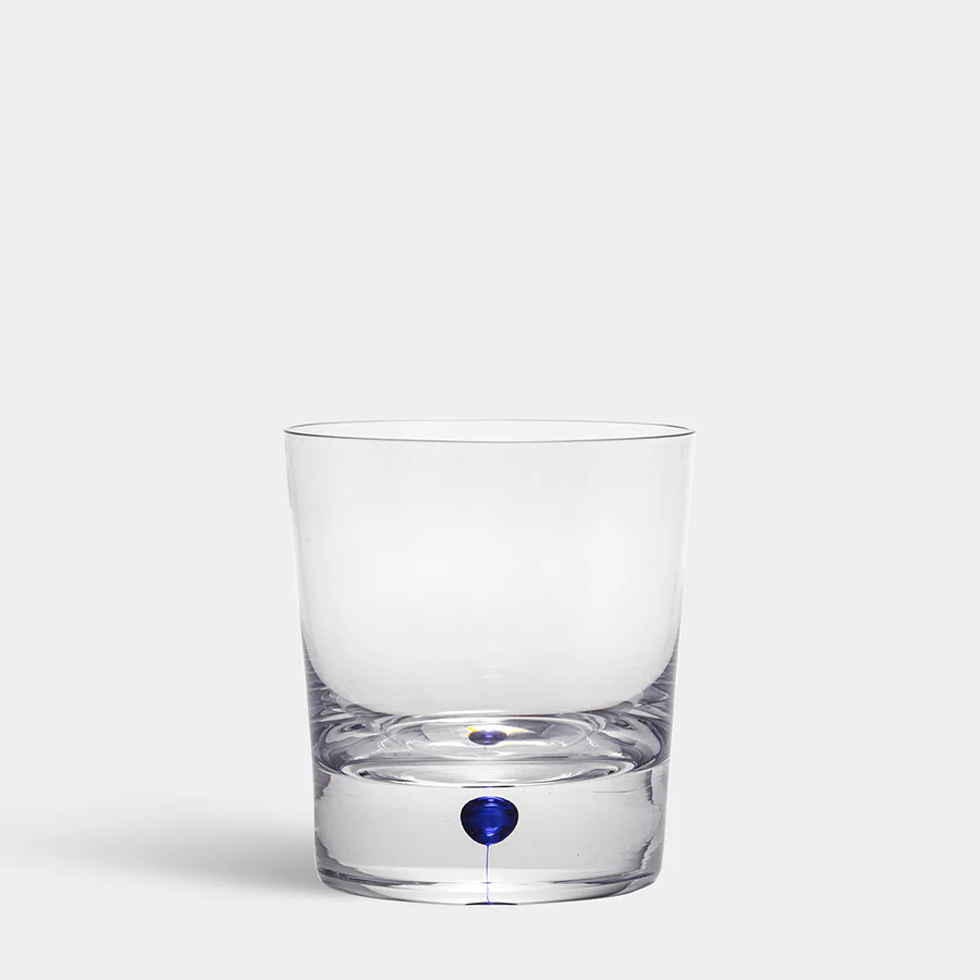 Orrefors Blue Intermezzo Blue Double Old Fashioned