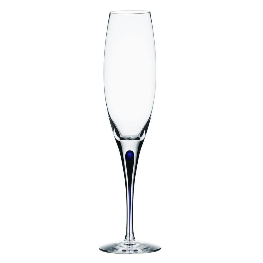 Orrefors Blue Intermezzo Blue Flute Set of 2 - Image 2