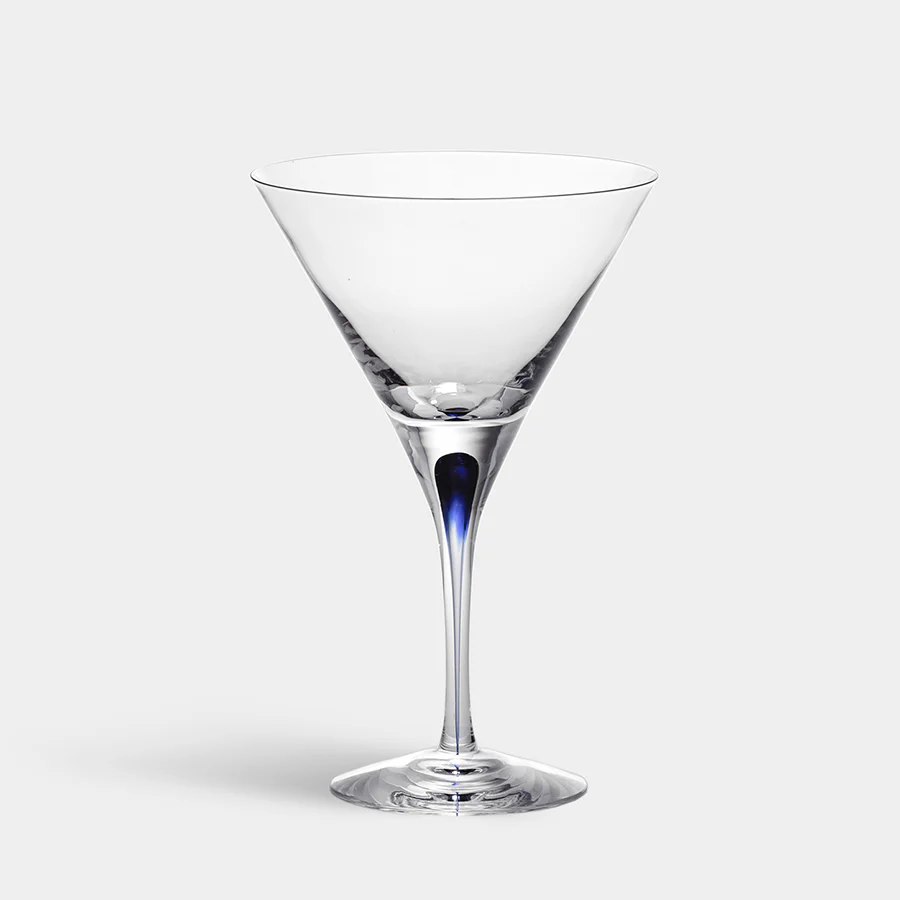 Orrefors Blue Intermezzo Blue Martini