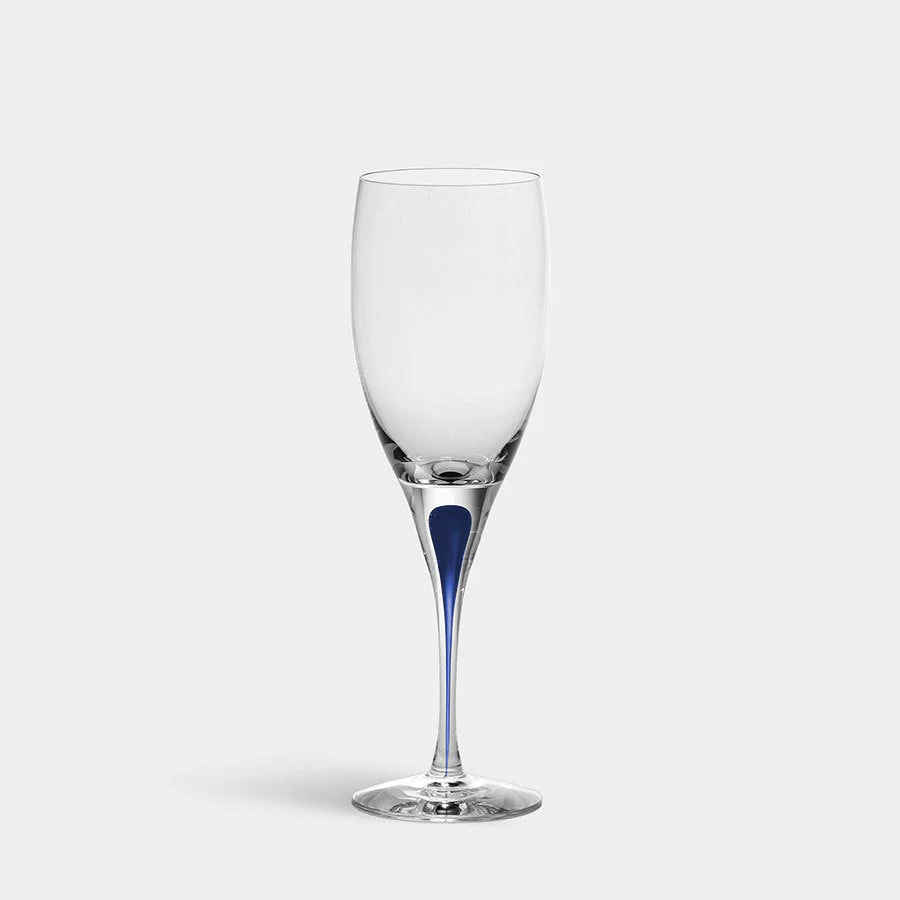 Orrefors Blue Intermezzo Blue White Wine