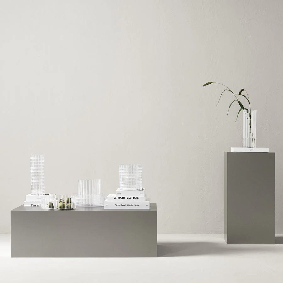 Orrefors Cut In Number Striped Vase Low - Image 5