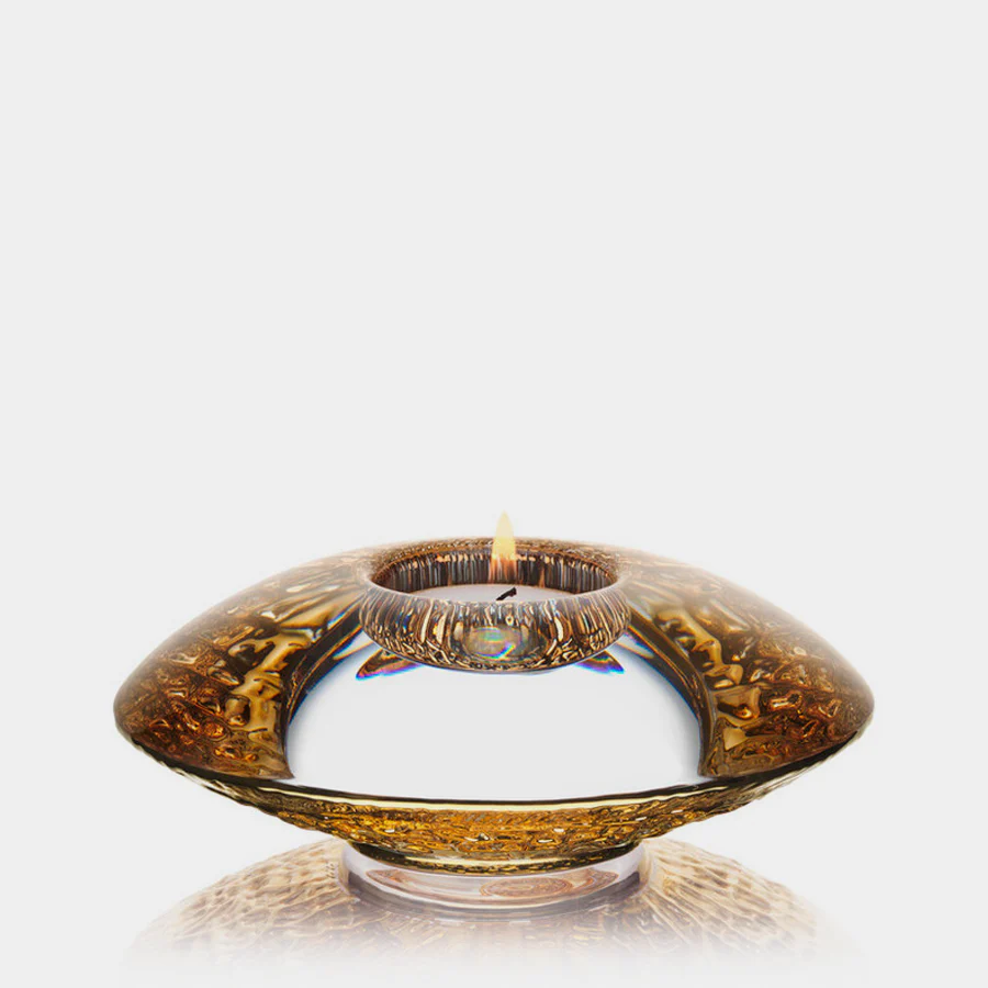 Orrefors Discus Gold Votive