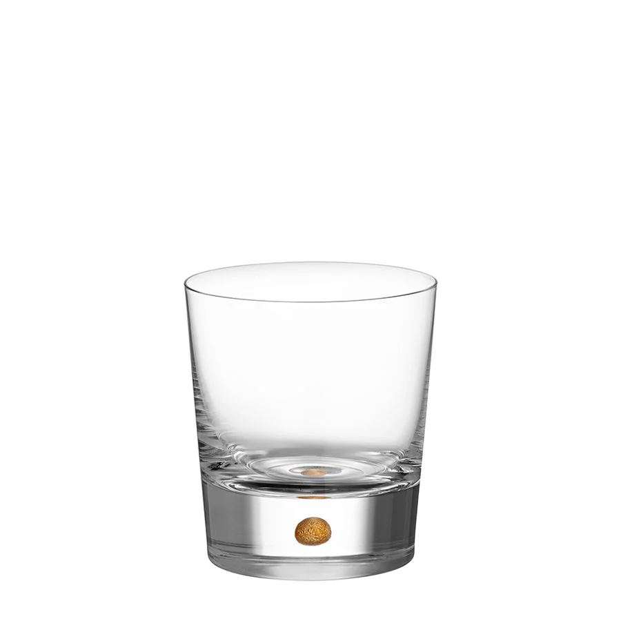 Orrefors Gold Intermezzo Gold Double Old Fashioned Set of 2 - Image 2