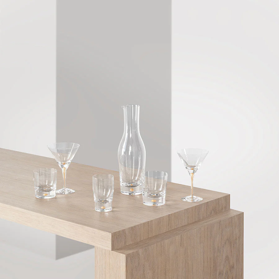 Orrefors Gold Intermezzo Gold Double Old Fashioned Set of 2 - Image 4