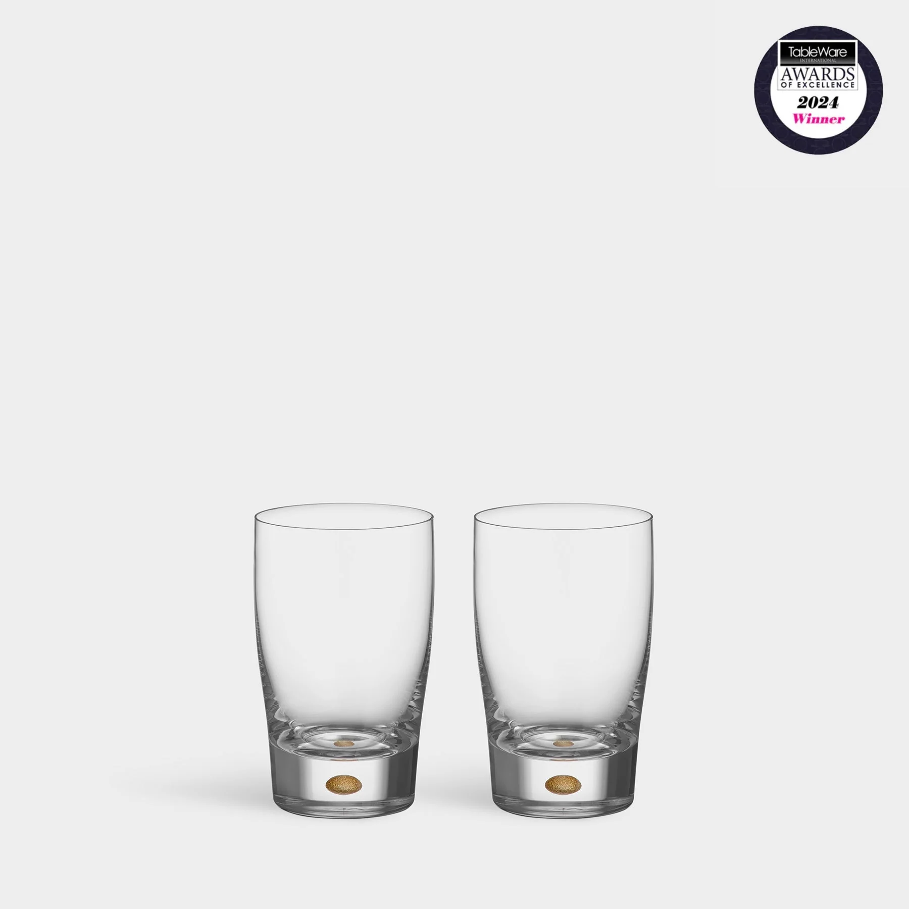 Orrefors Intermezzo Gold Small Tumbler - Set of 2