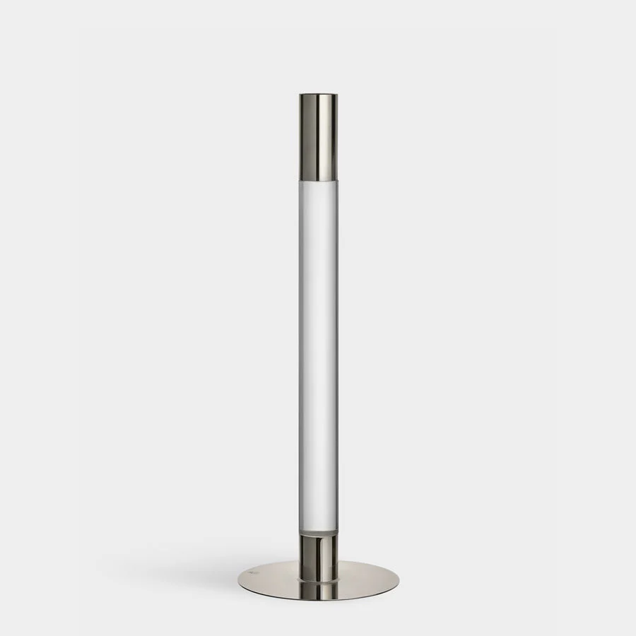 Orrefors Lumiere Candlestick Silver Large