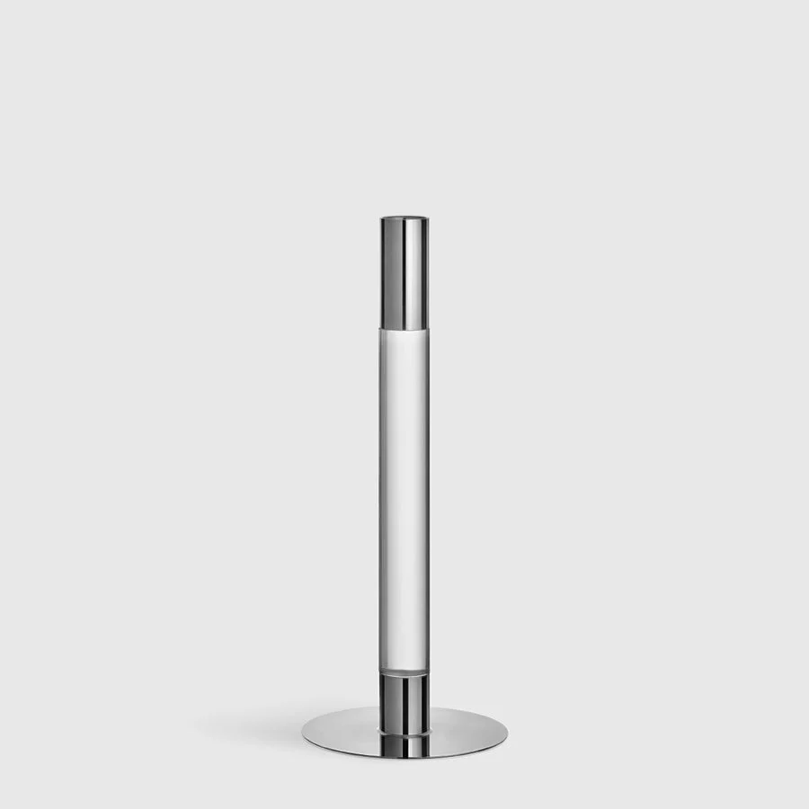 Orrefors Lumiere Candlestick Silver Medium