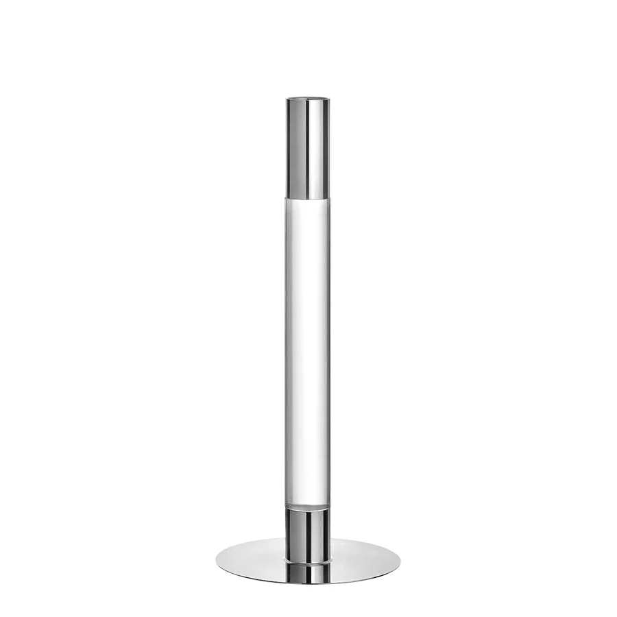 Orrefors Lumiere Candlestick Silver Medium - Image 2
