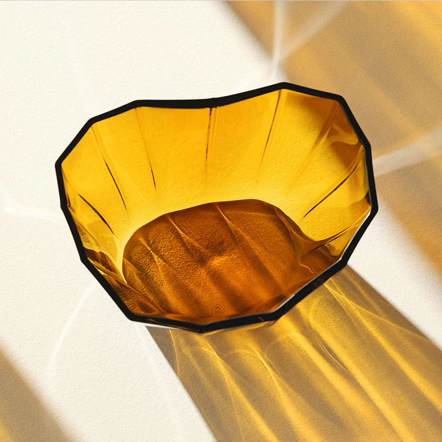 Orrefors Reed Vase Amber Low - Image 6