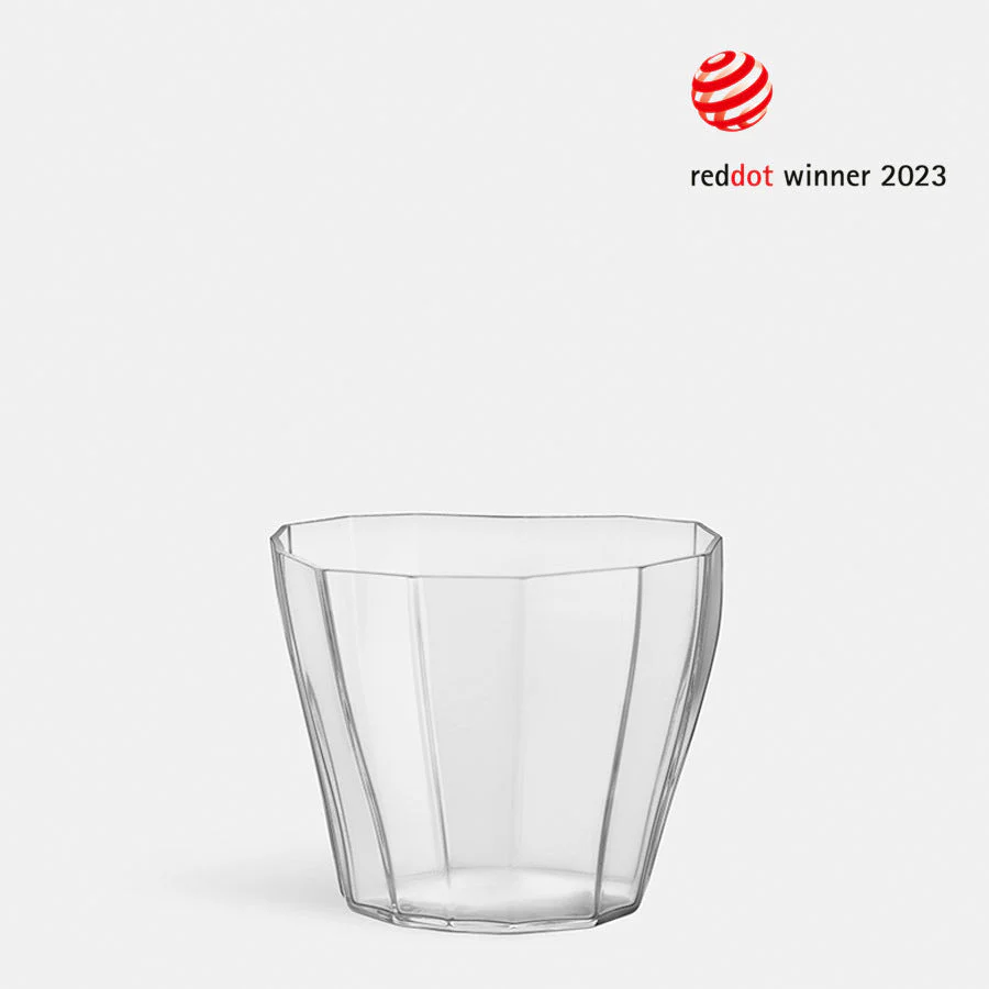 Orrefors Reed Vase Clear Low
