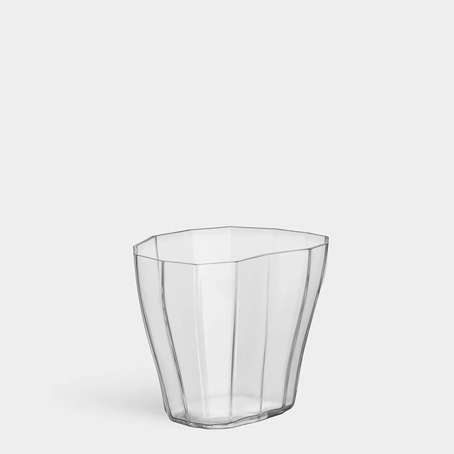 Orrefors Reed Vase Clear Low - Image 2